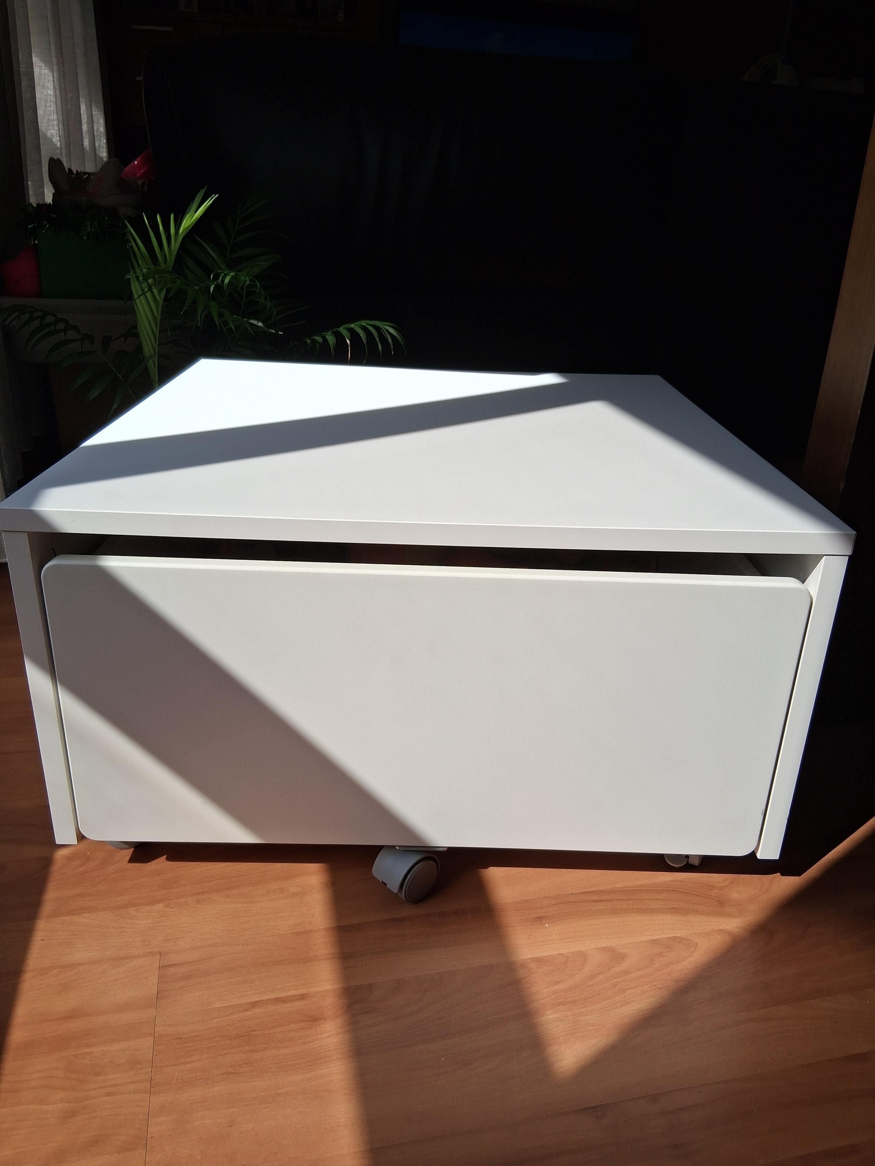 SLÄKT Storage box with castors, 62x62x35 cm