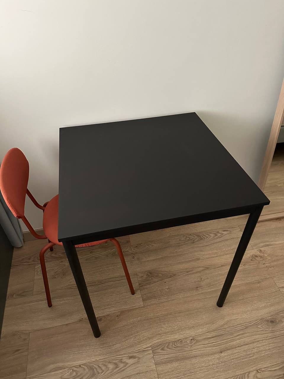 SANDSBERG table, black, 67x67 cm