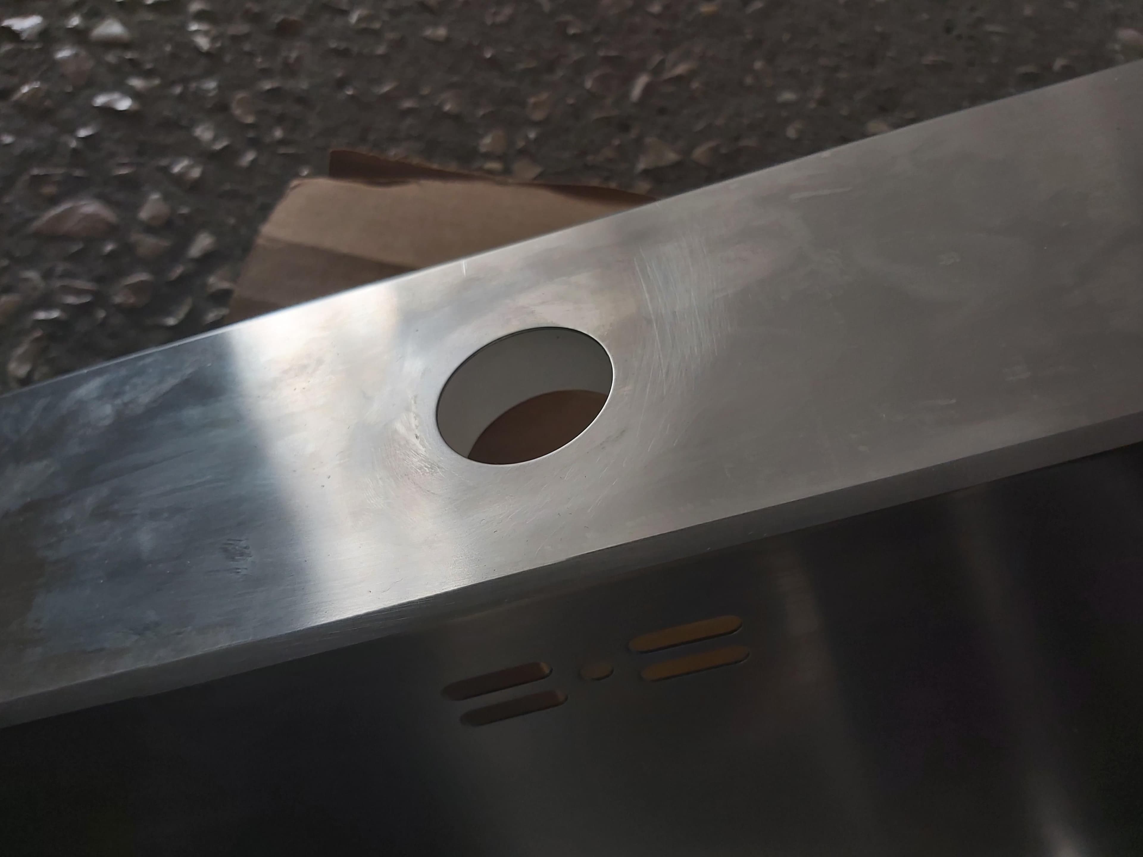 LÅNGUDDEN inset sink, 1 bowl, stainless steel, 46x46 cm