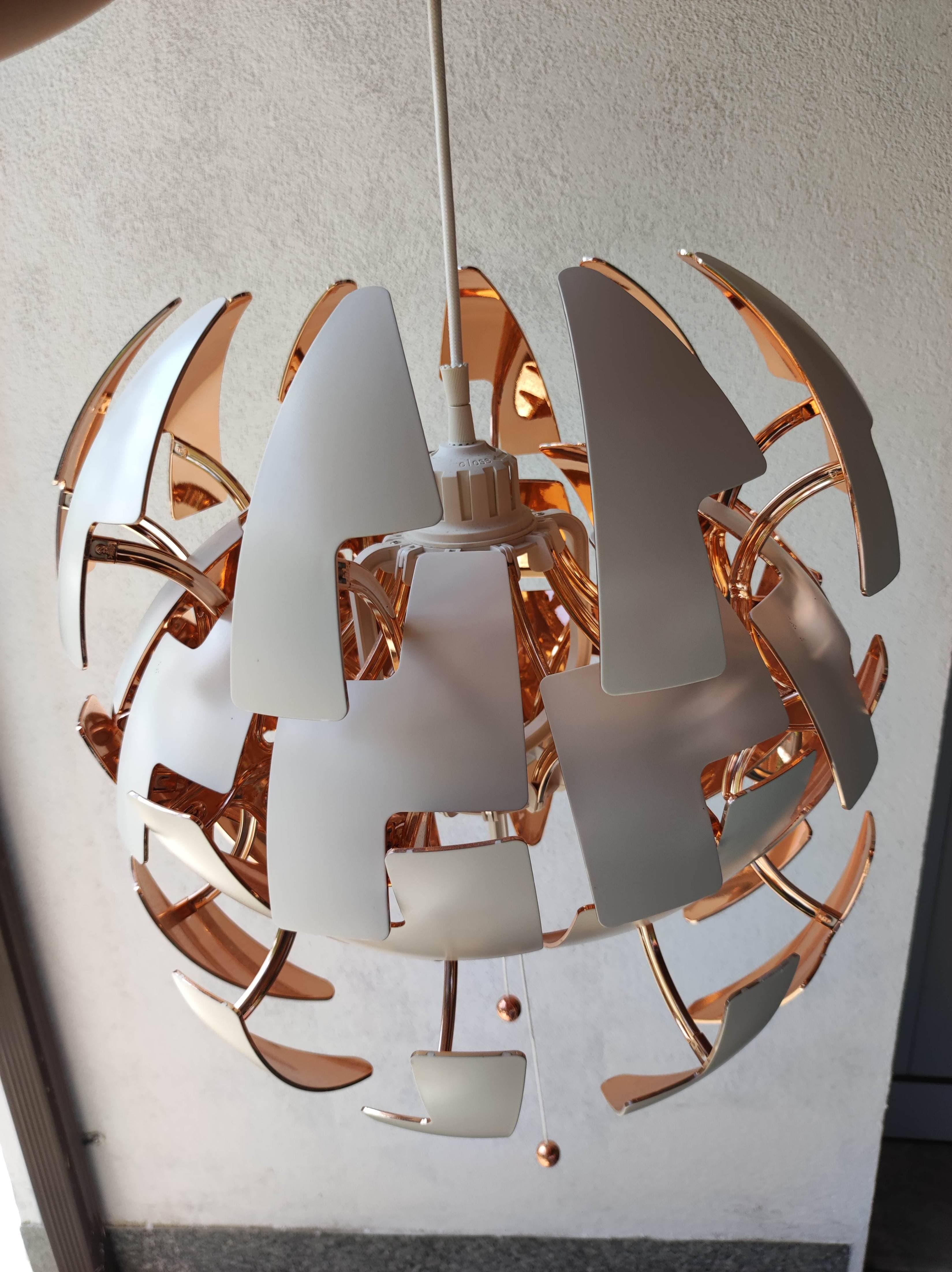 IKEA PS 2014 Pendant lamp, white, copper-colour, 35 cm