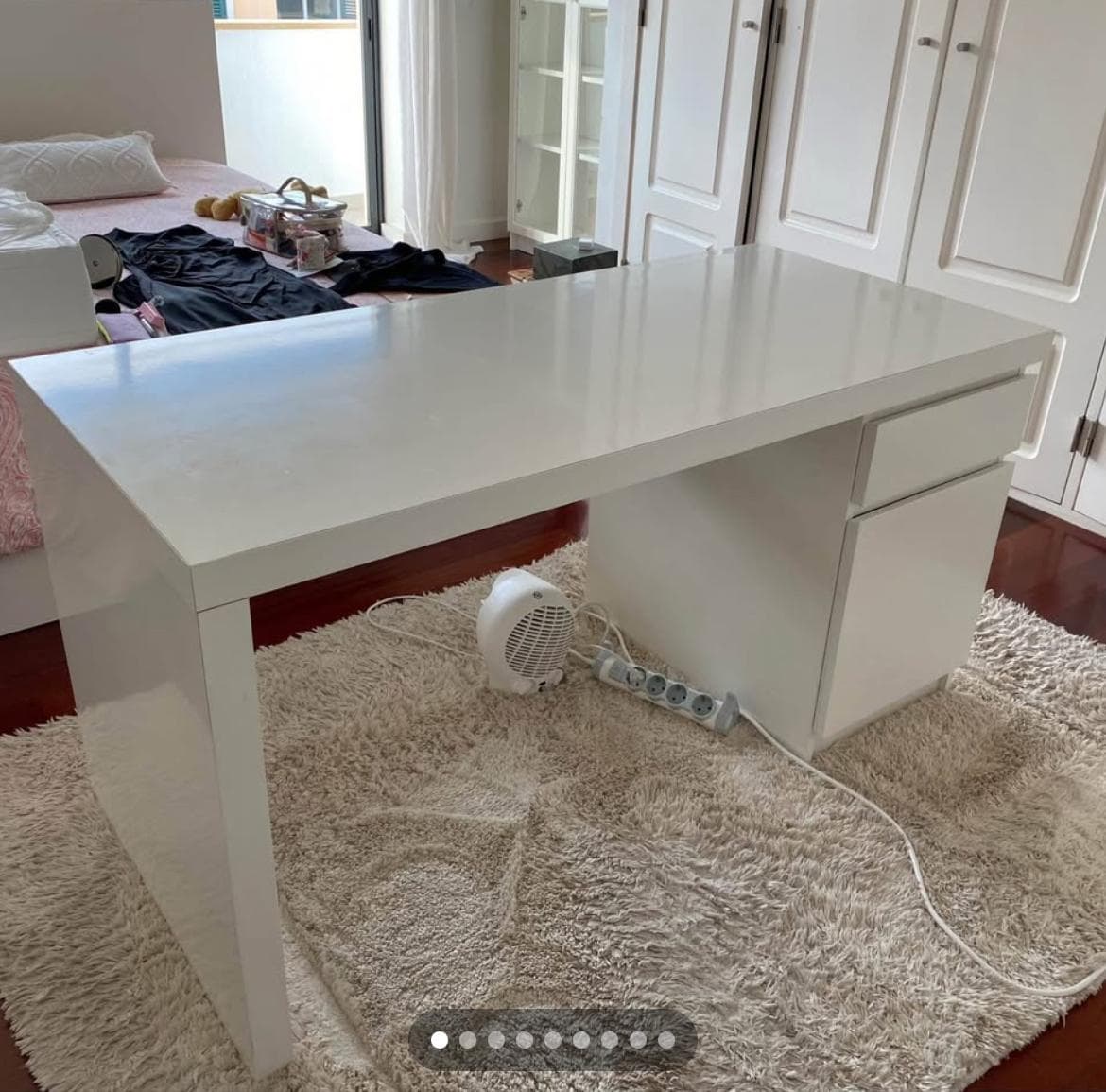 MALM Desk, white, 140x65 cm