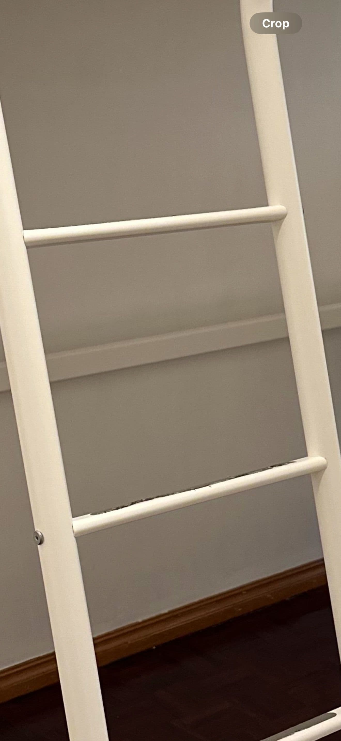 VITVAL loft bed frame with desk top, white/light grey, 90x200 cm