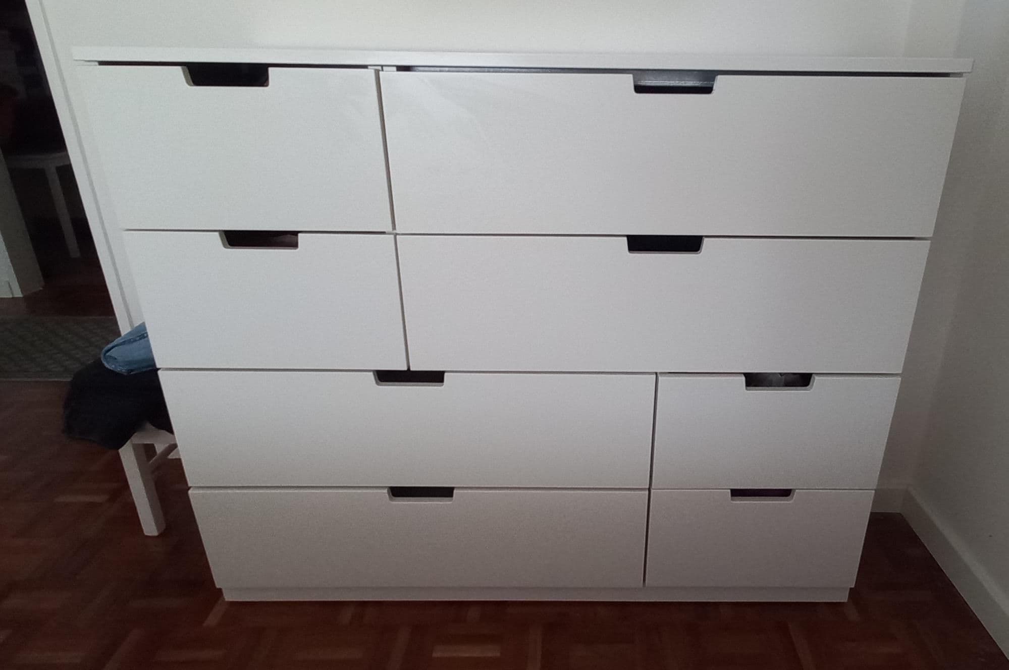 NORDLI chest of 8 drawers, white, 120x99 cm