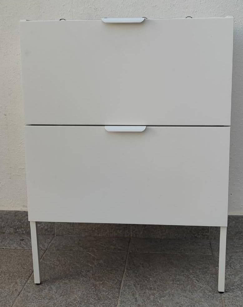 ENHET arm baixo p/lavatório c/2 gavetas, branco, 60x40x60 cm
