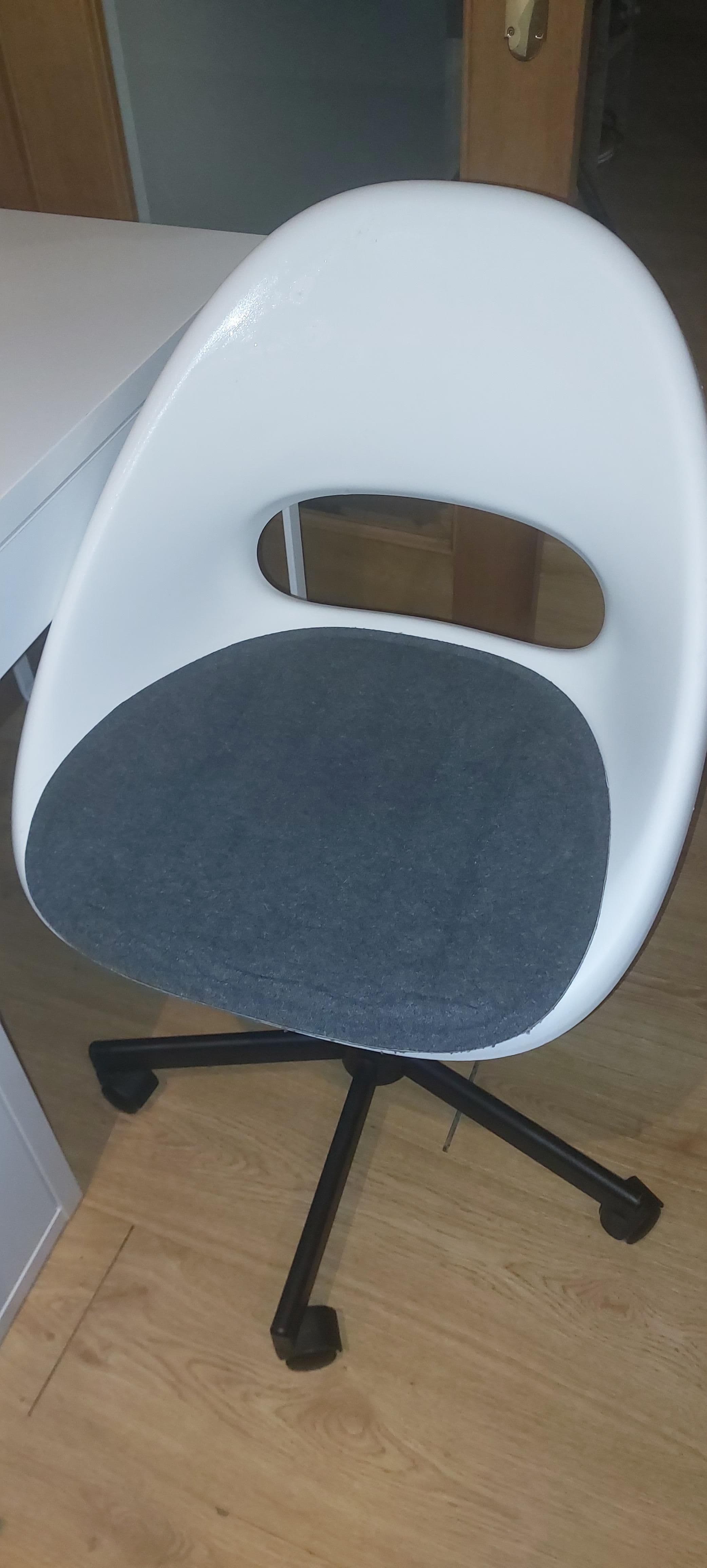 LOBERGET / SIBBEN children’s desk chair with pad, white/dark grey