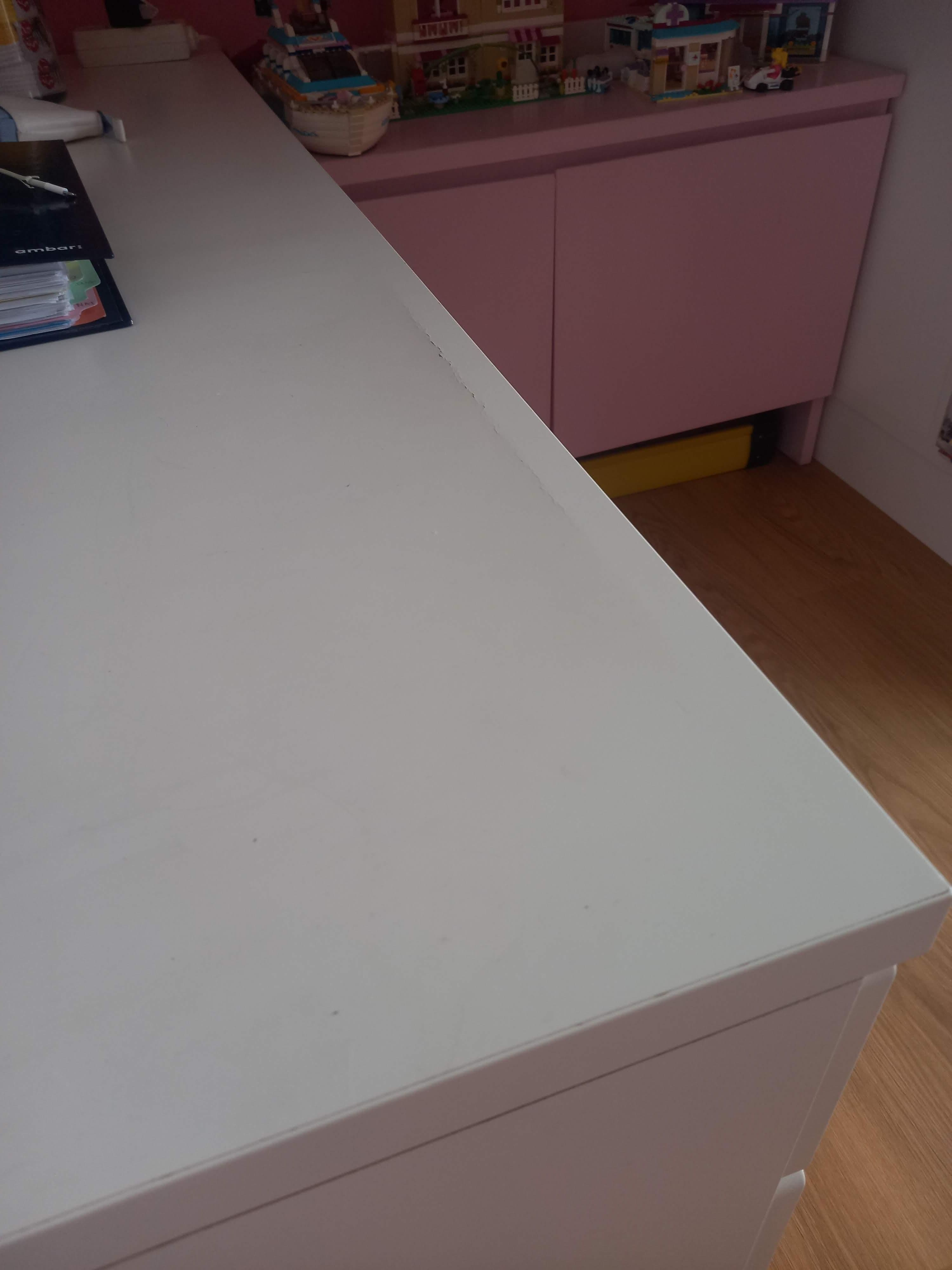 SMÅSTAD loft bed, white white/with desk with 2 shelves, 90x200 cm