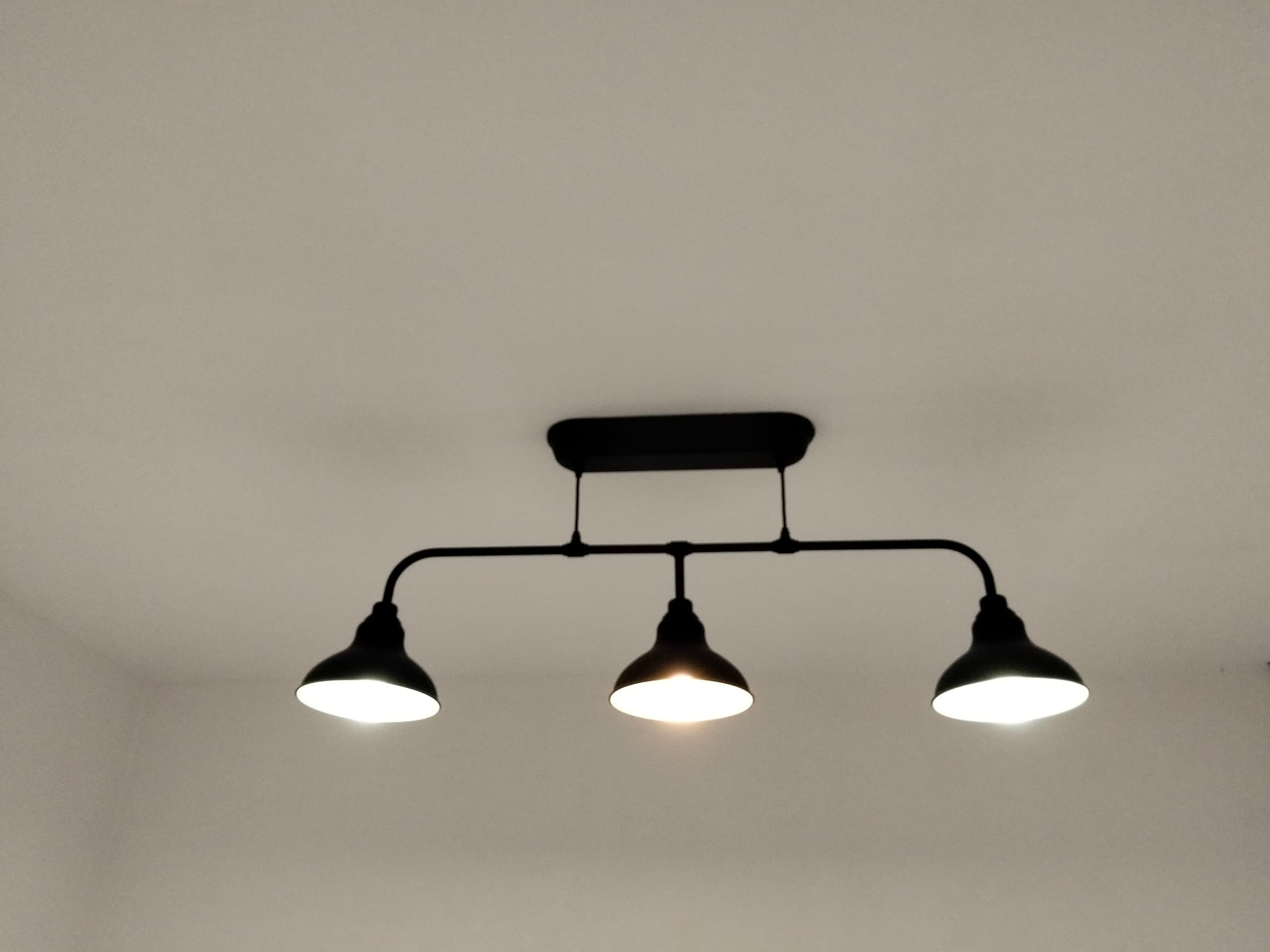 AGUNNARYD pendant lamp with 3 lamps, black, 122 cm