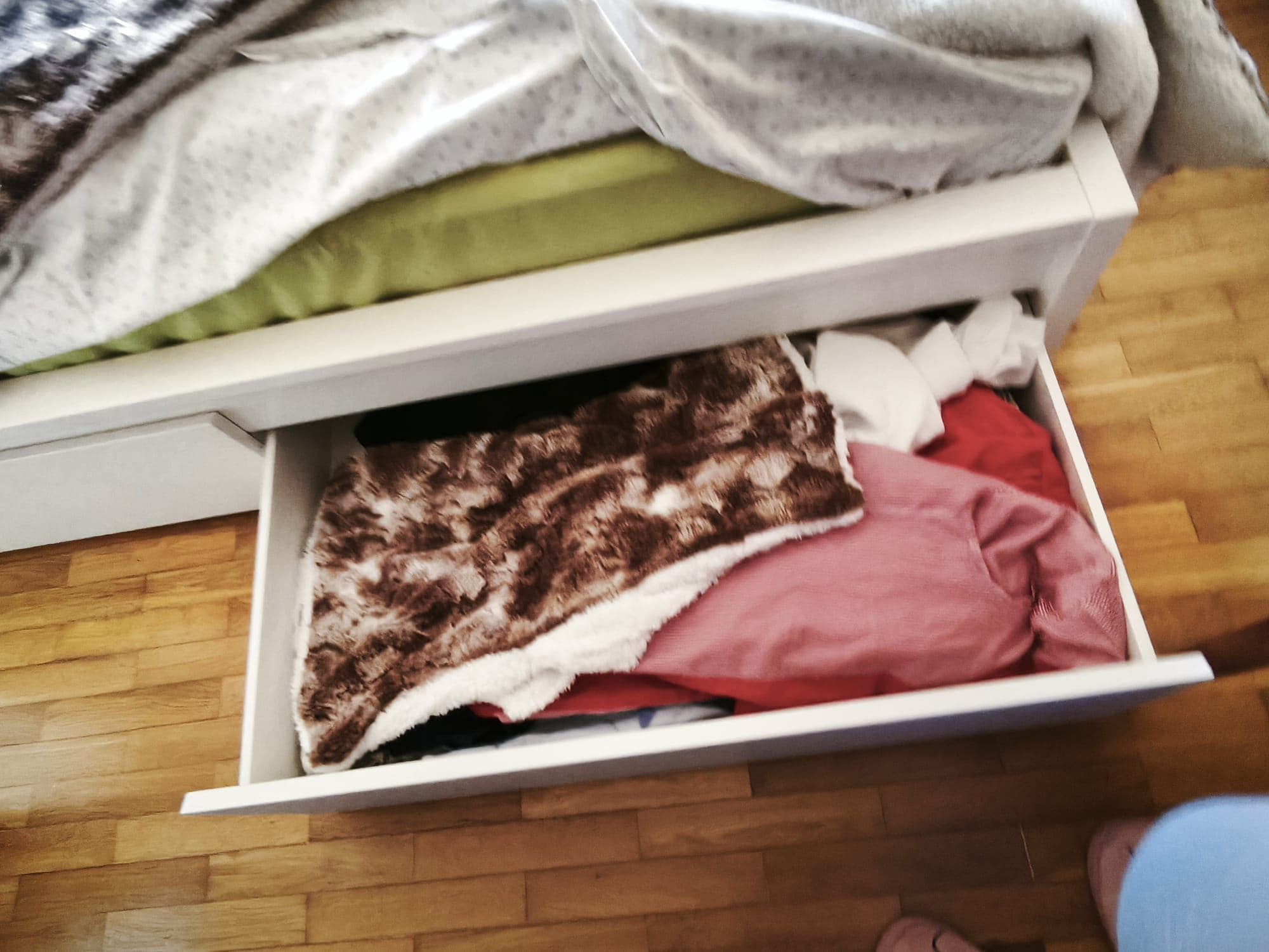 MALM Bed storage box for high bed frame, white, 200 cm