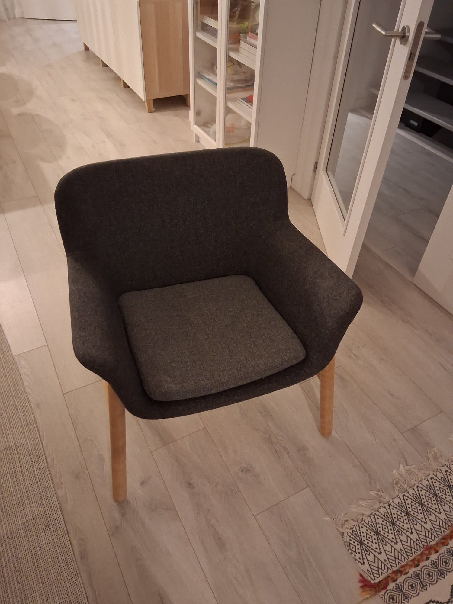 VEDBO armchair, Gunnared dark grey