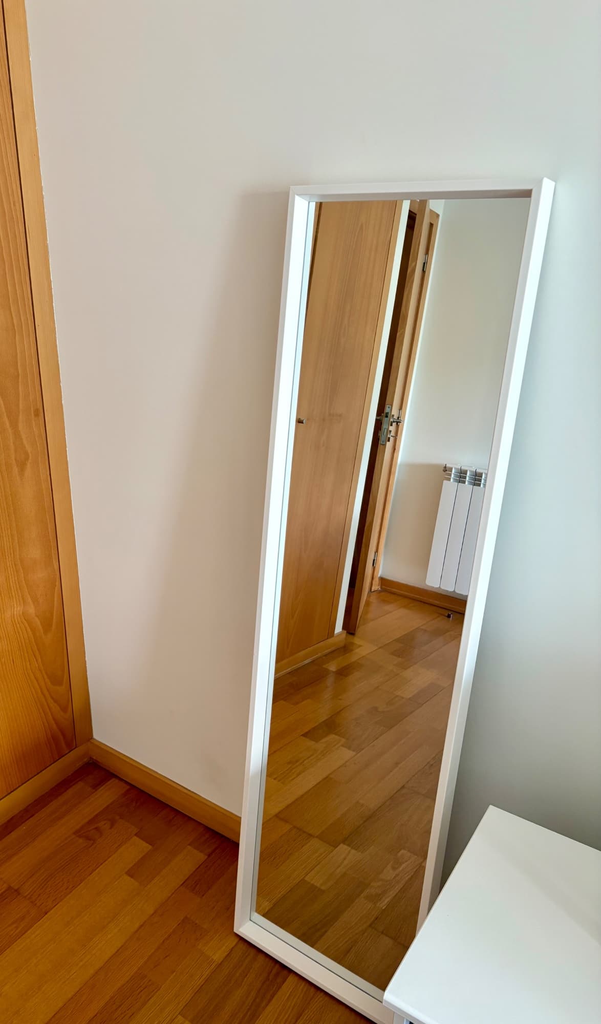 NISSEDAL Mirror, white, 40x150 cm