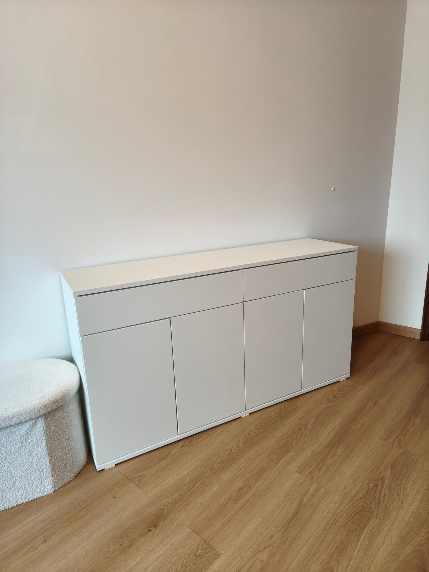 APARADOR VIHALS sideboard, white, 140x37x75 cm