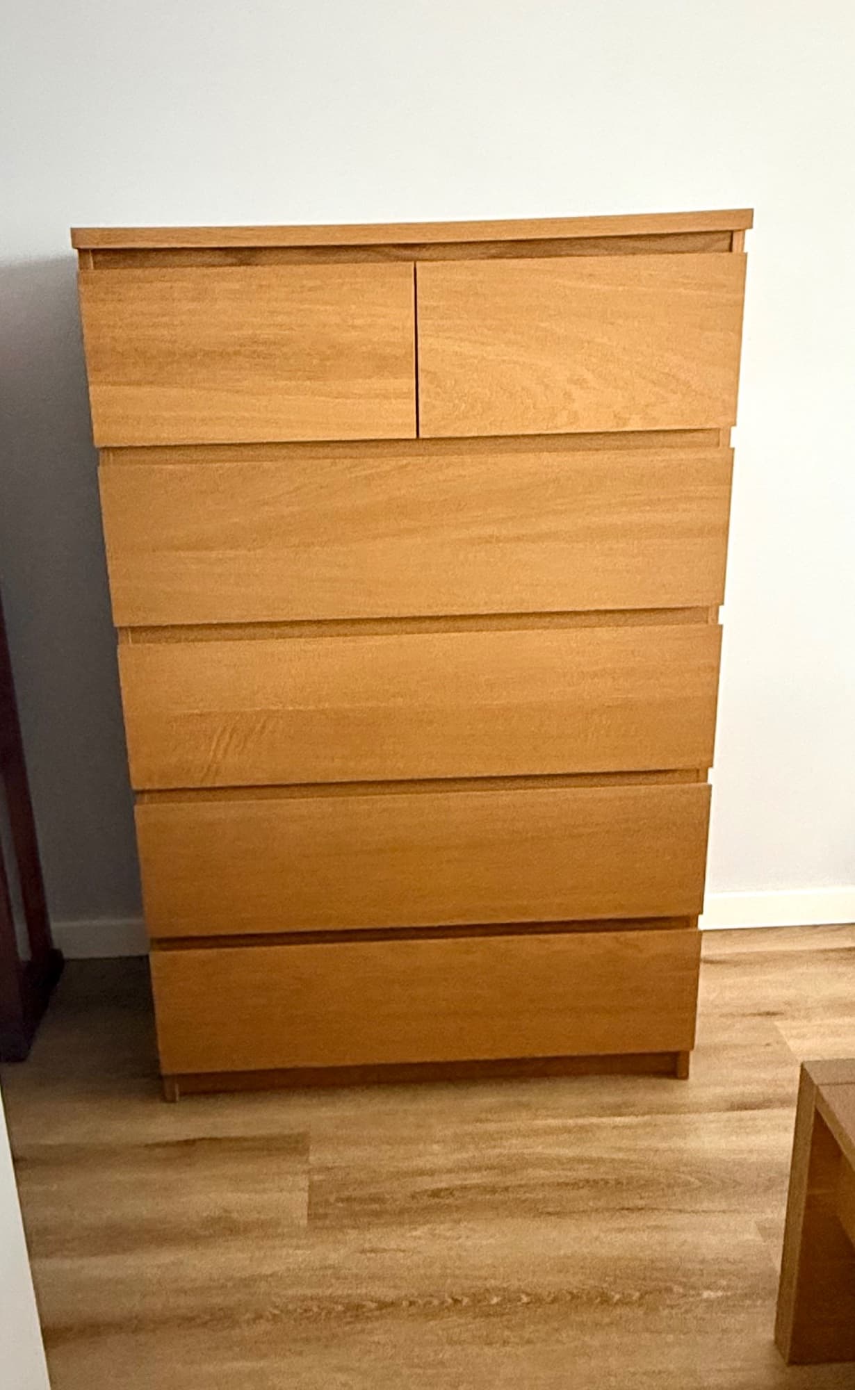 MALM chest of 6 drawers, oak veneer