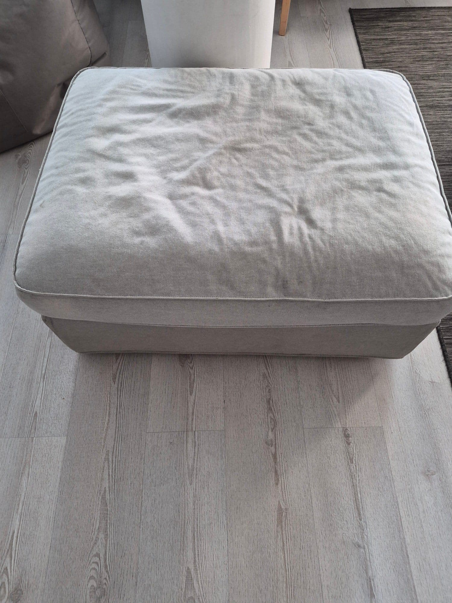 KIVIK footstool with storage, Tibbleby beige/grey