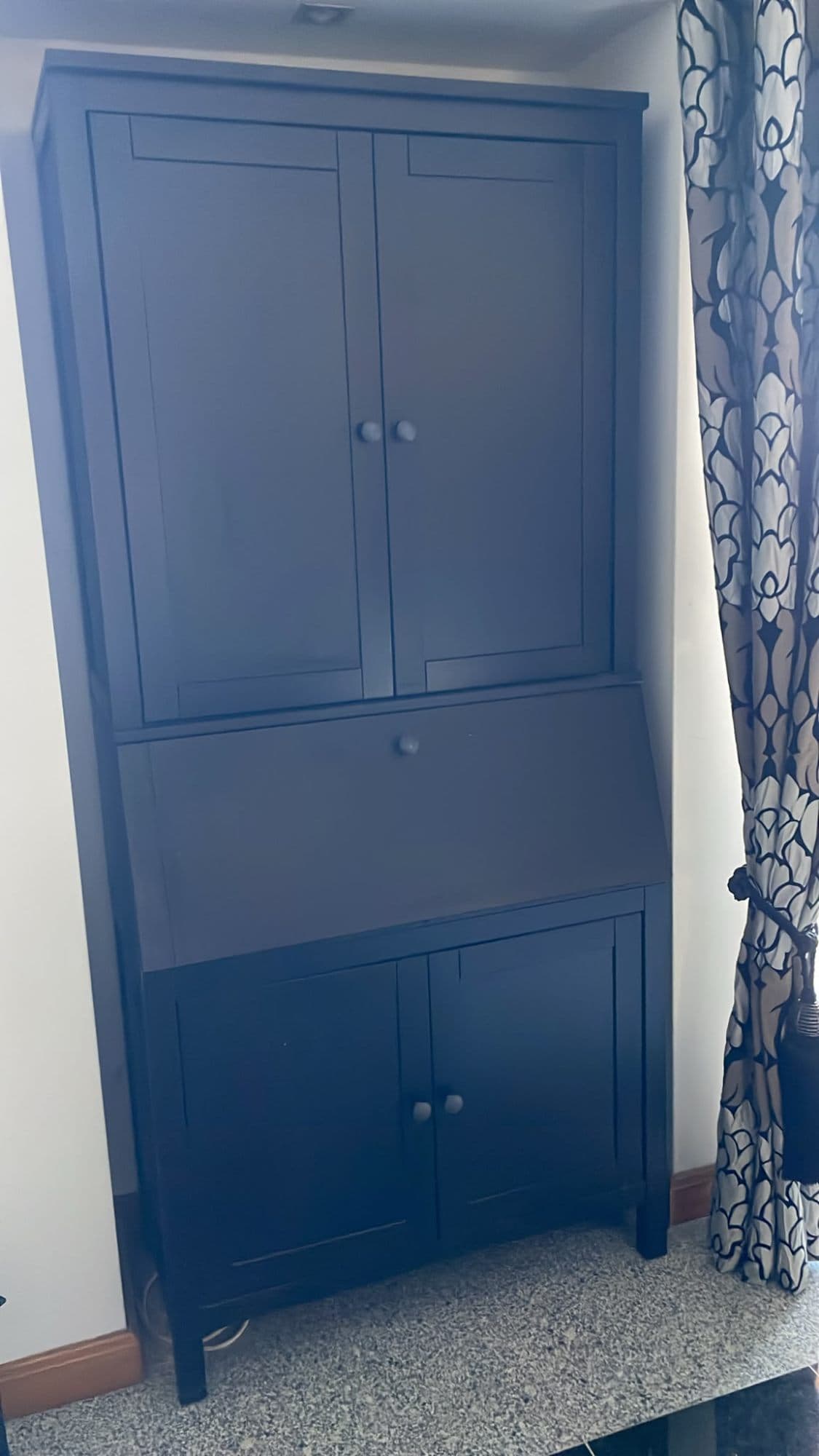 HEMNES ESCRIVANINHA bureau, black-brown