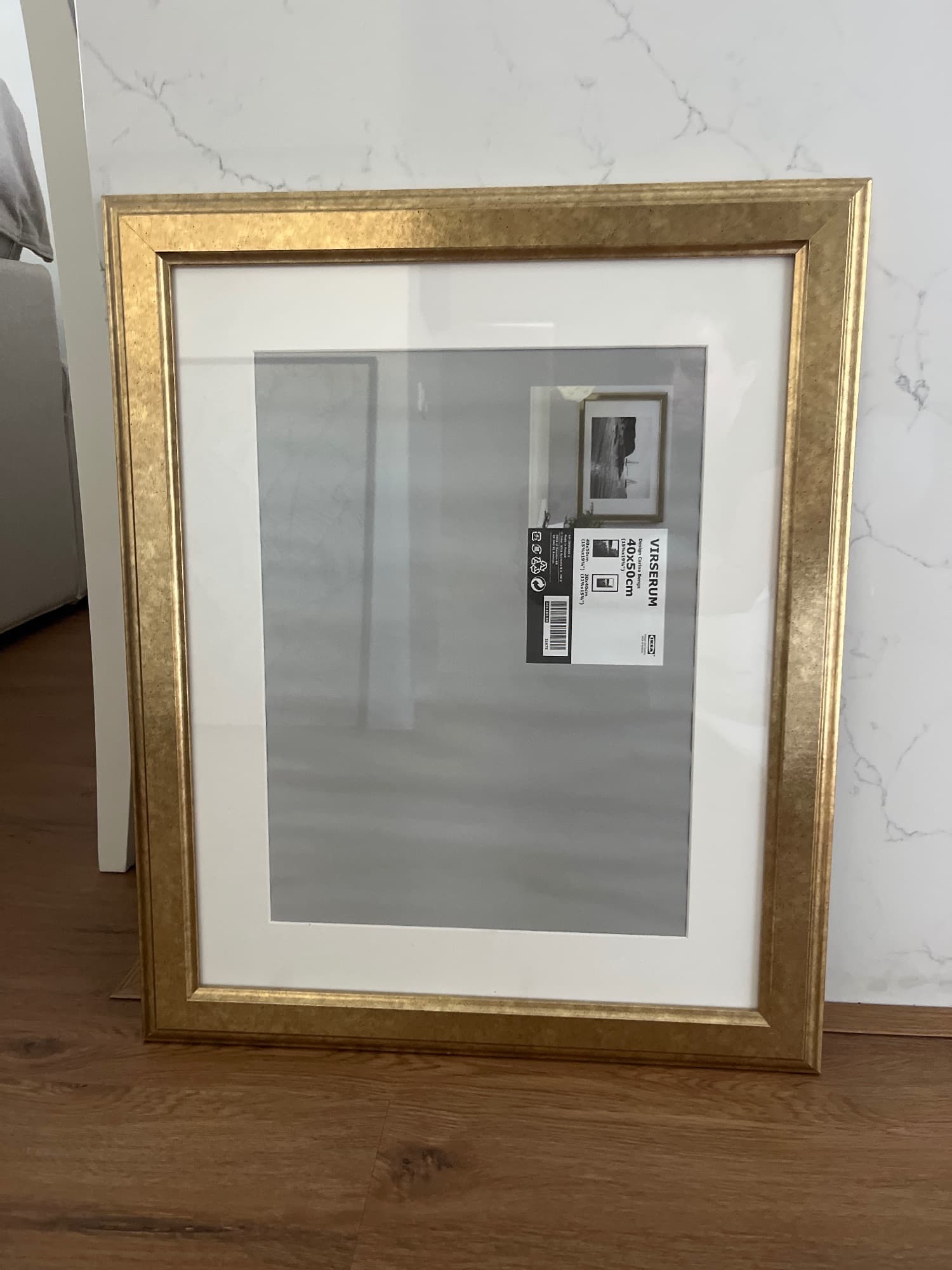 SILVERHÖJDEN frame, gold-colour, 40x50 cm