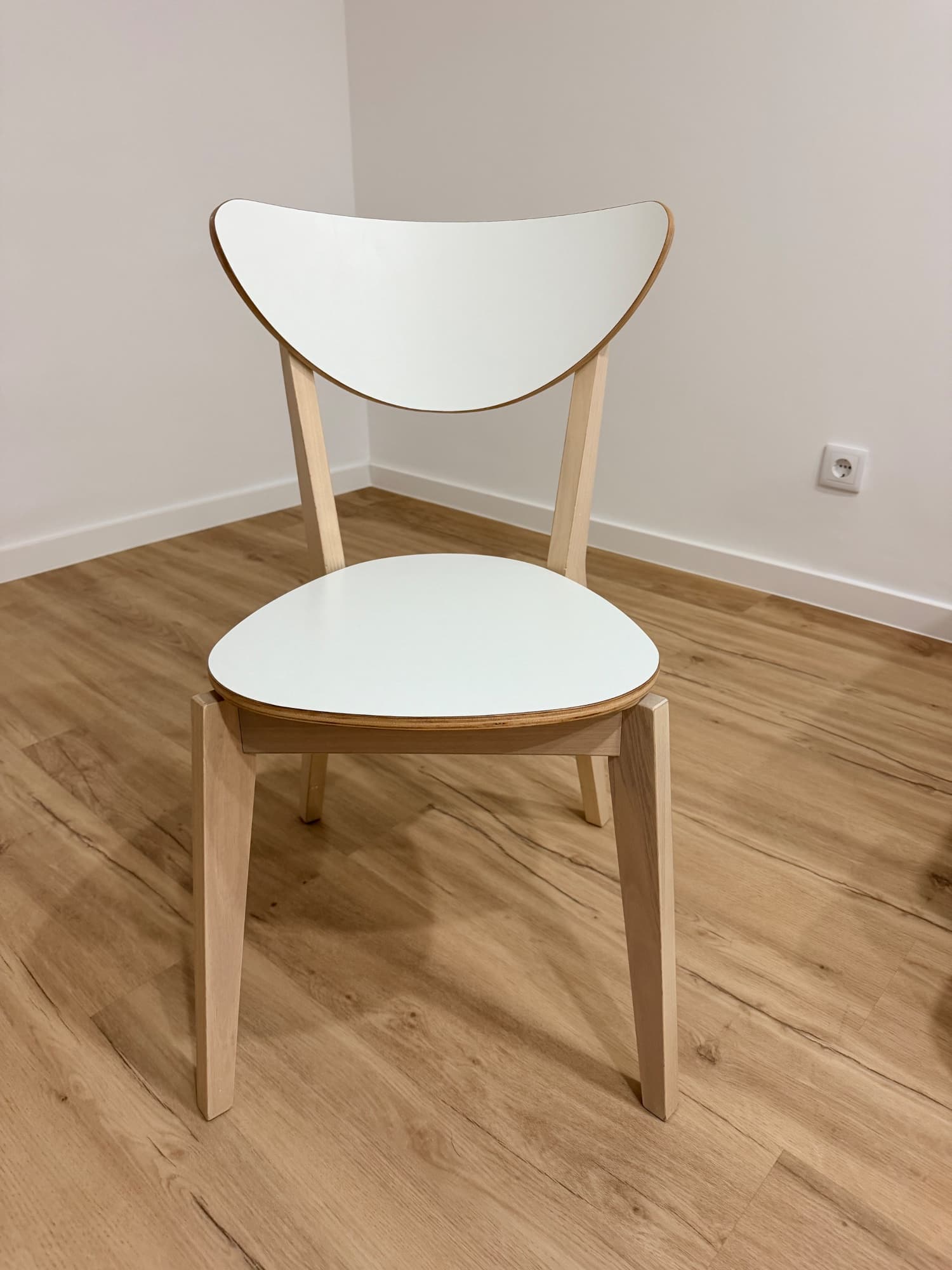 NORDMYRA cadeira, branco/bétula
