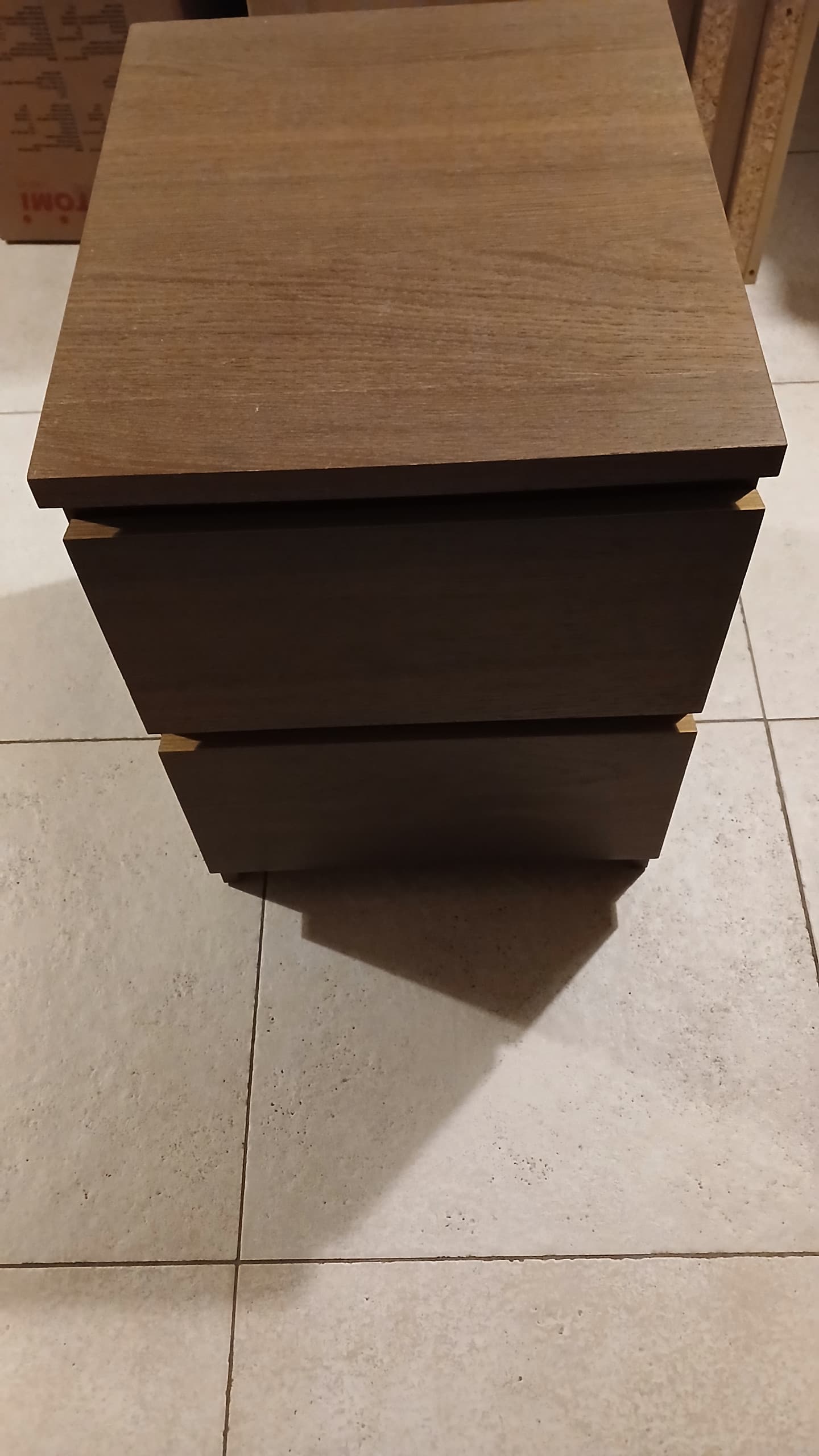 STORKLINTA chest of 2 drawers, oak effect/with 2 drawers, 40x50x53 cm