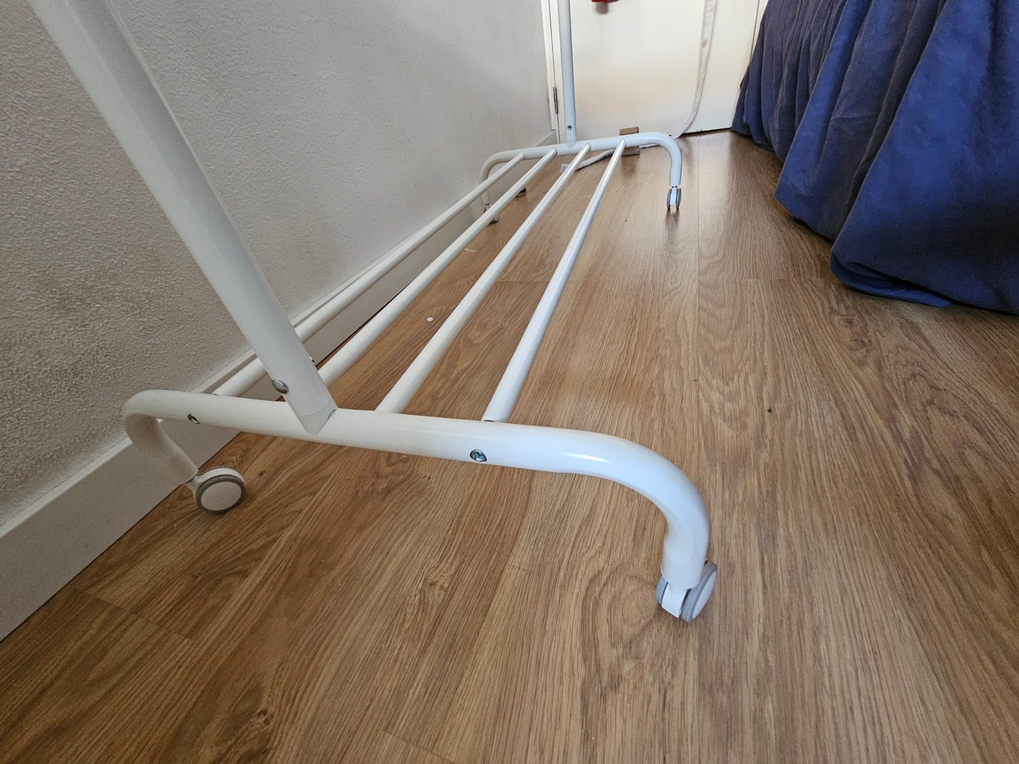 RIGGA Clothes rack, white, Width: 111 cm