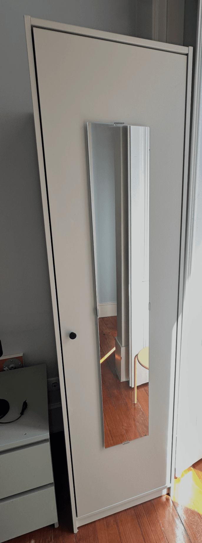 GURSKEN wardrobe, light beige, 49x55x186 cm