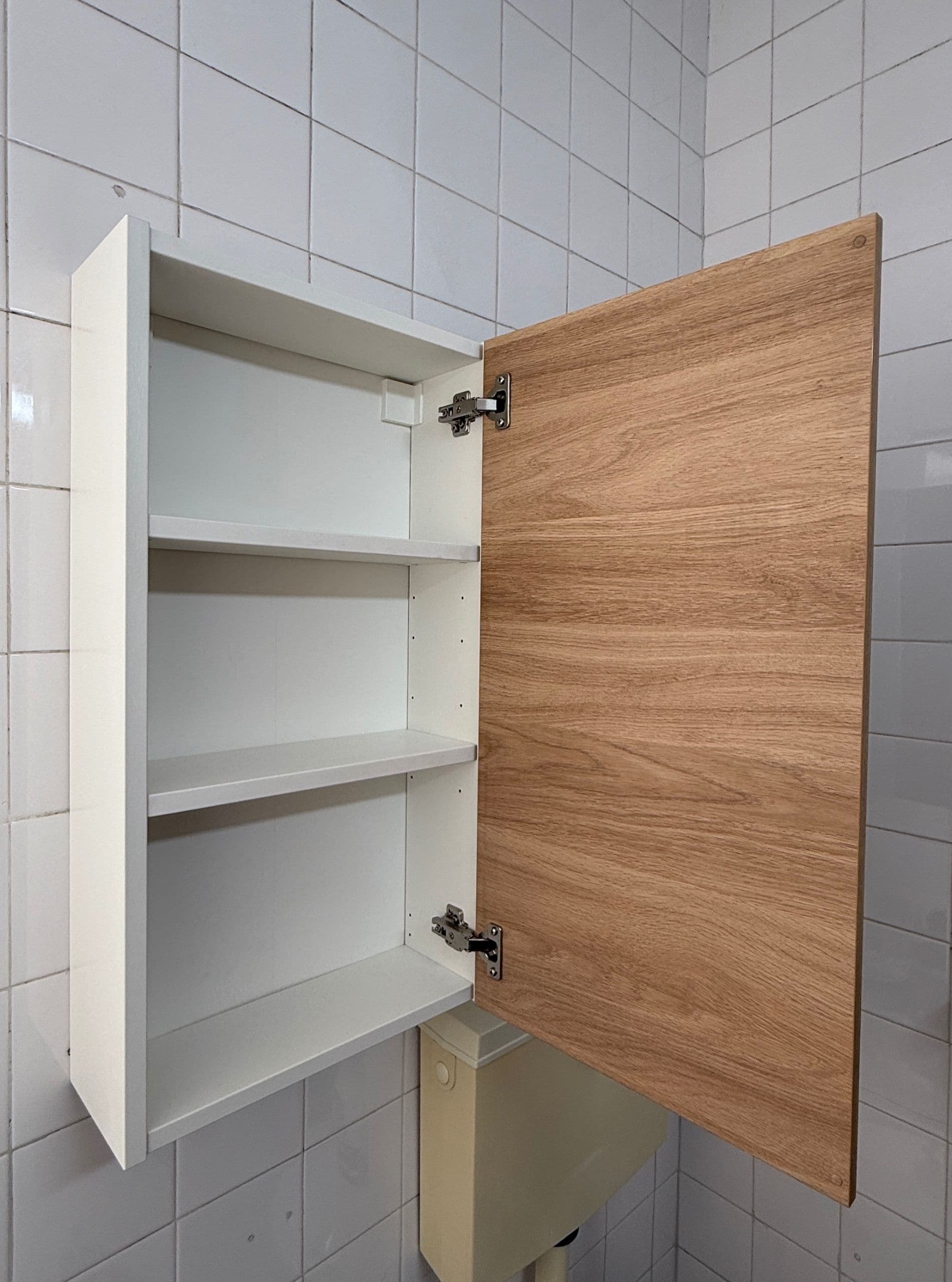ENHET wall cb w 2 shlvs/door, white, 60x17x75 cm