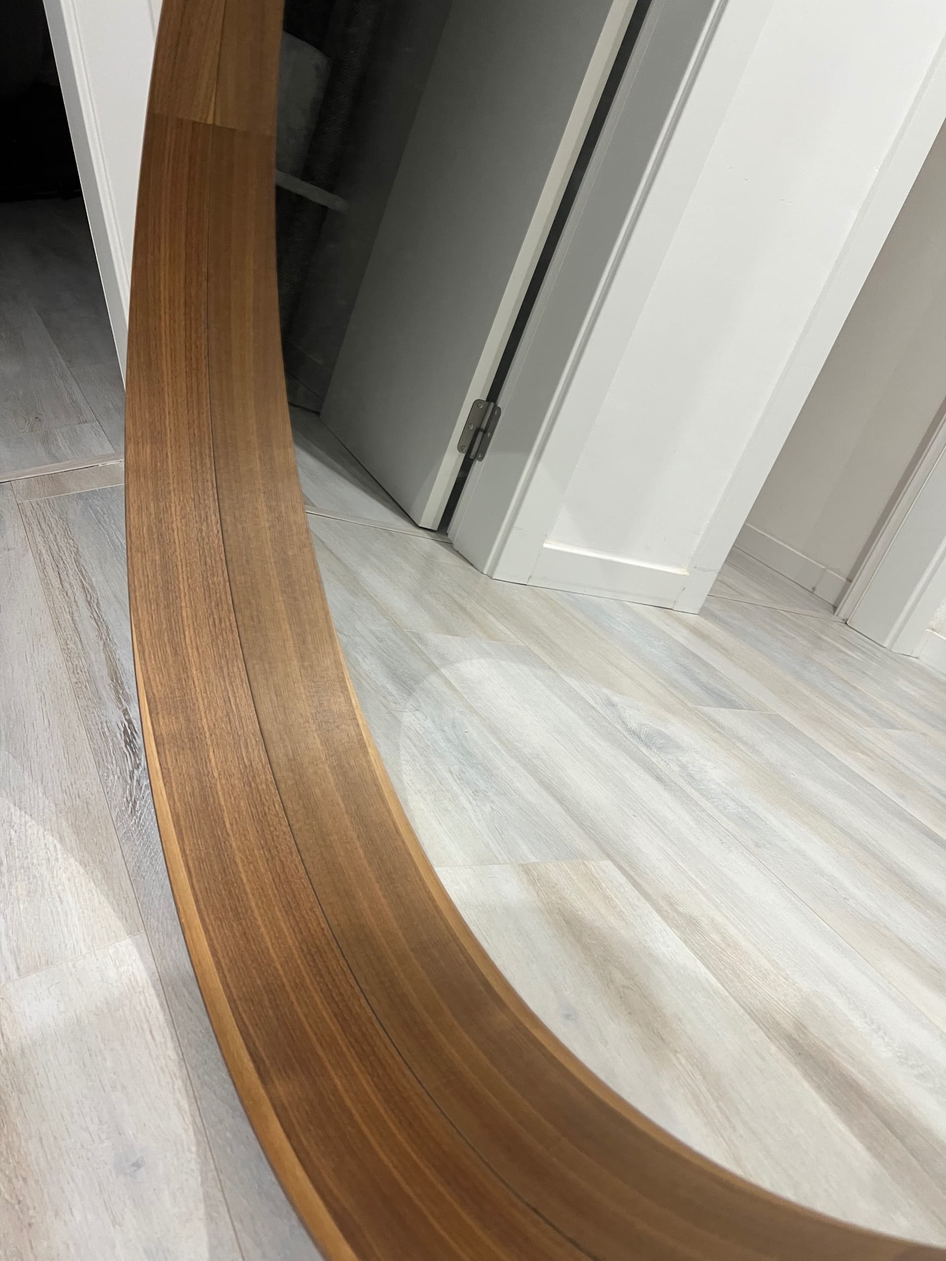 STOCKHOLM mirror, walnut veneer, 80 cm