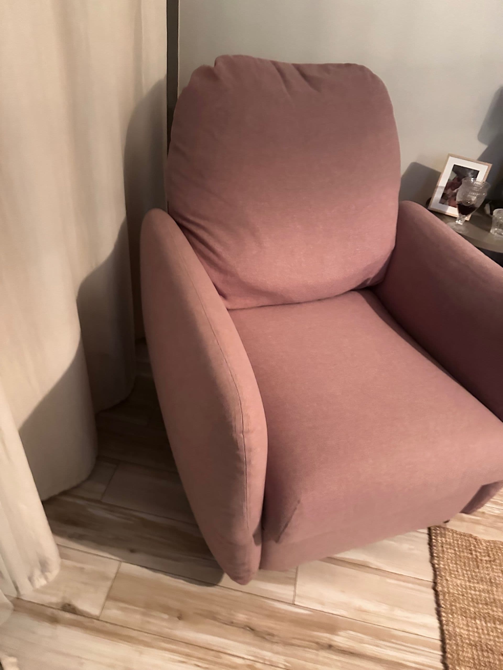 EKOLSUND recliner, Gunnared light brown-pink