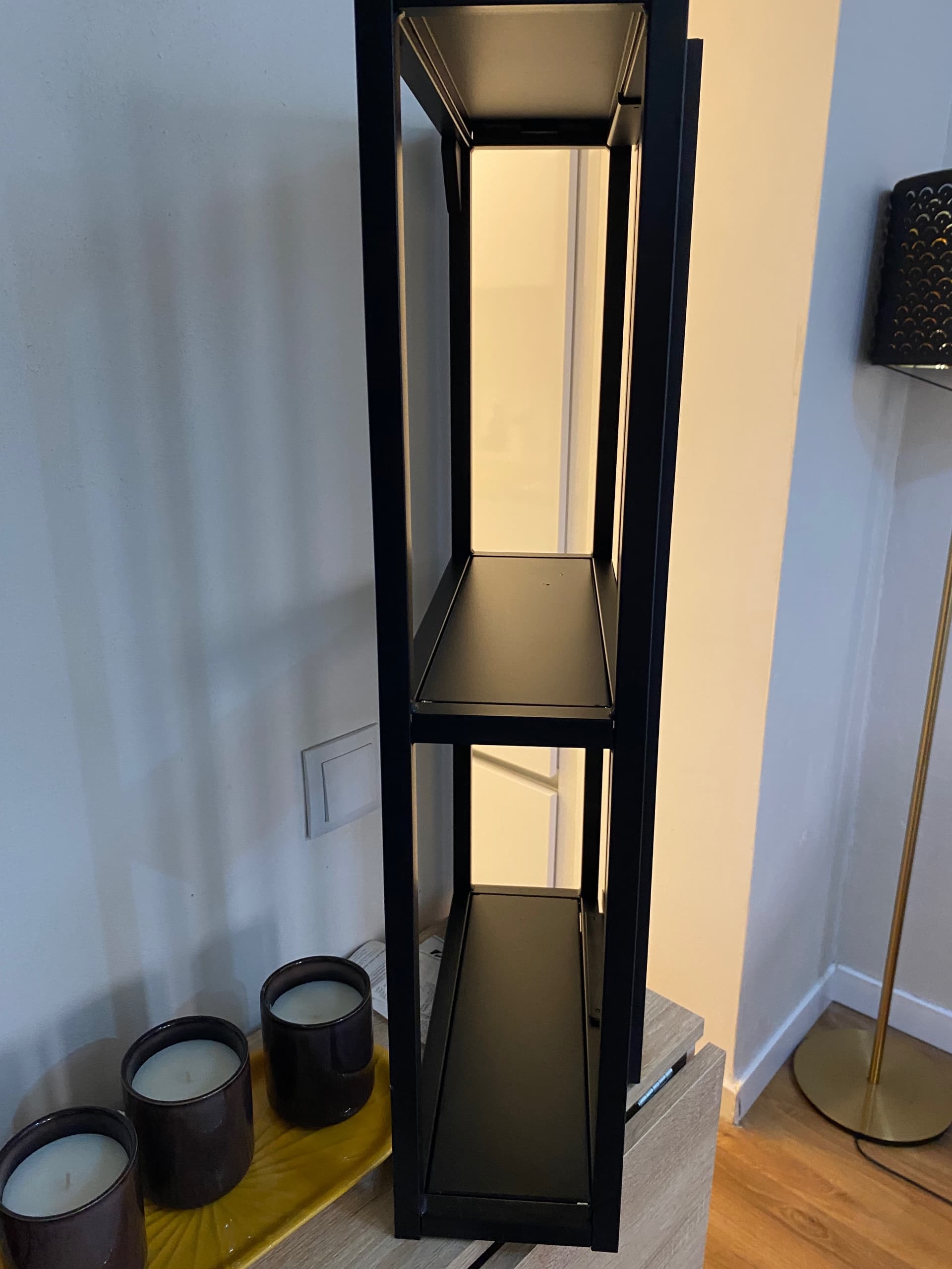 ENHET mirror cabinet, anthracite, 40x17x75 cm