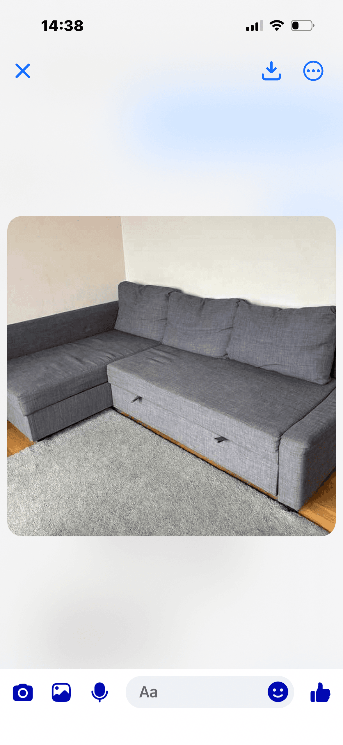VIMLE capa p/sofá-cama 2 lugares, c/braços largos/Hallarp cinz