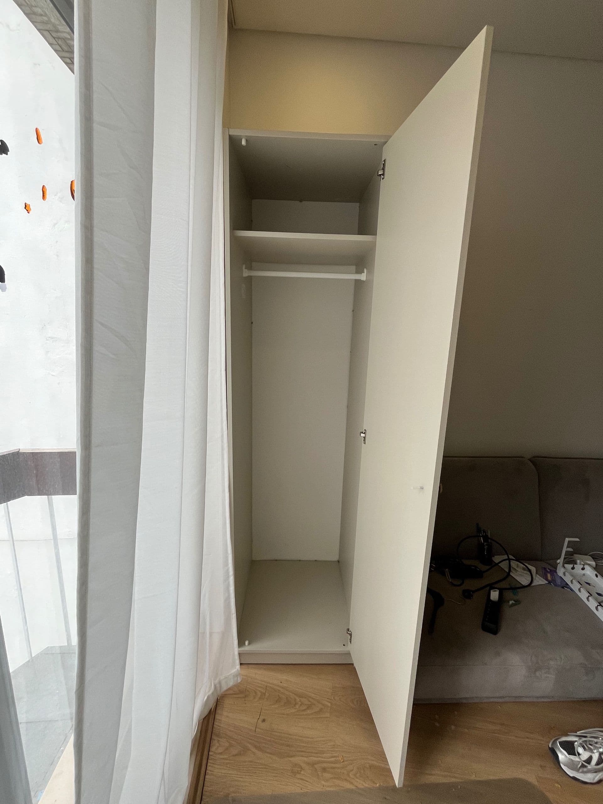 GURSKEN wardrobe, light beige, 49x55x186 cm