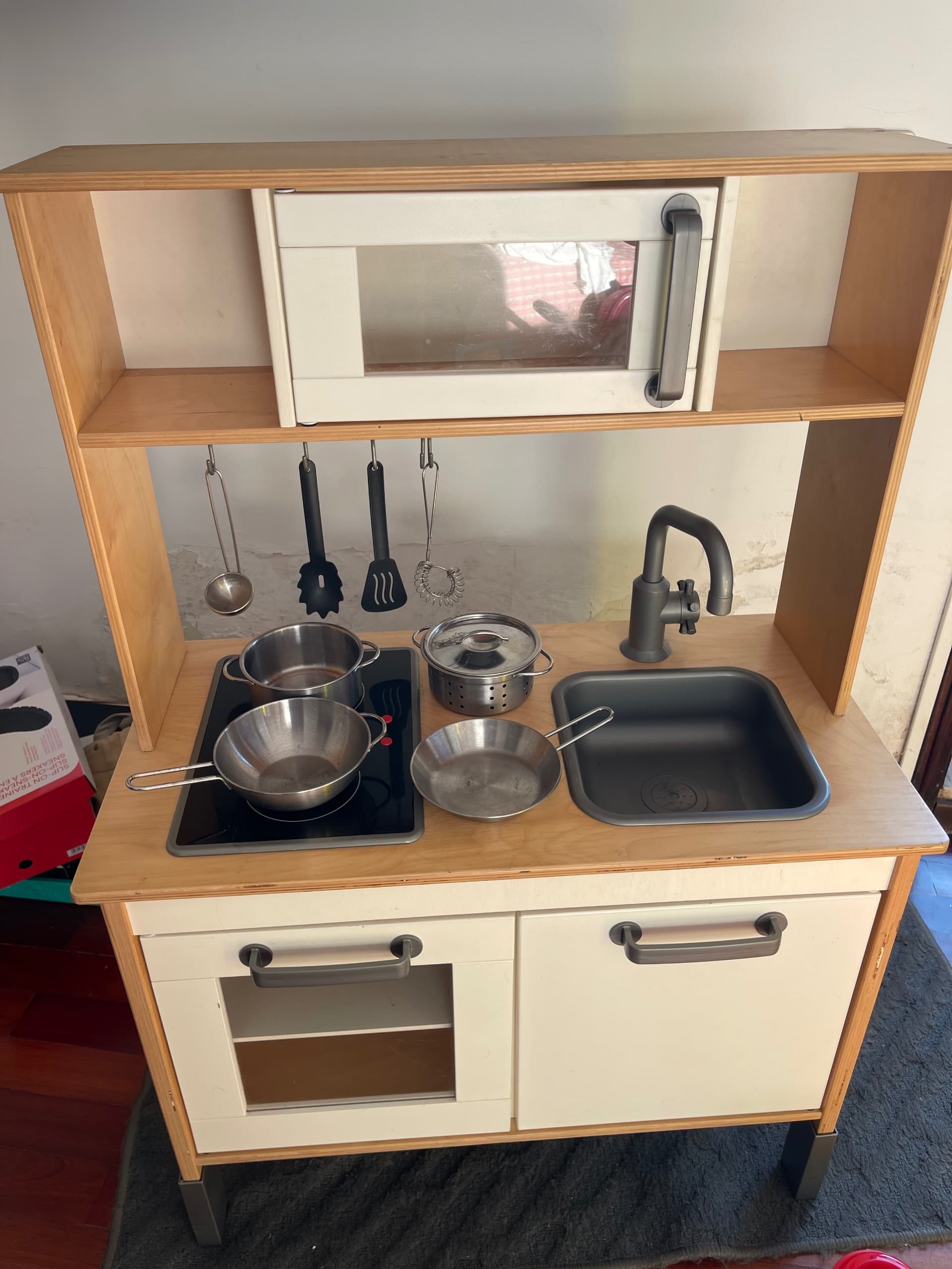 DUKTIG play kitchen, birch, 72x40x109 cm