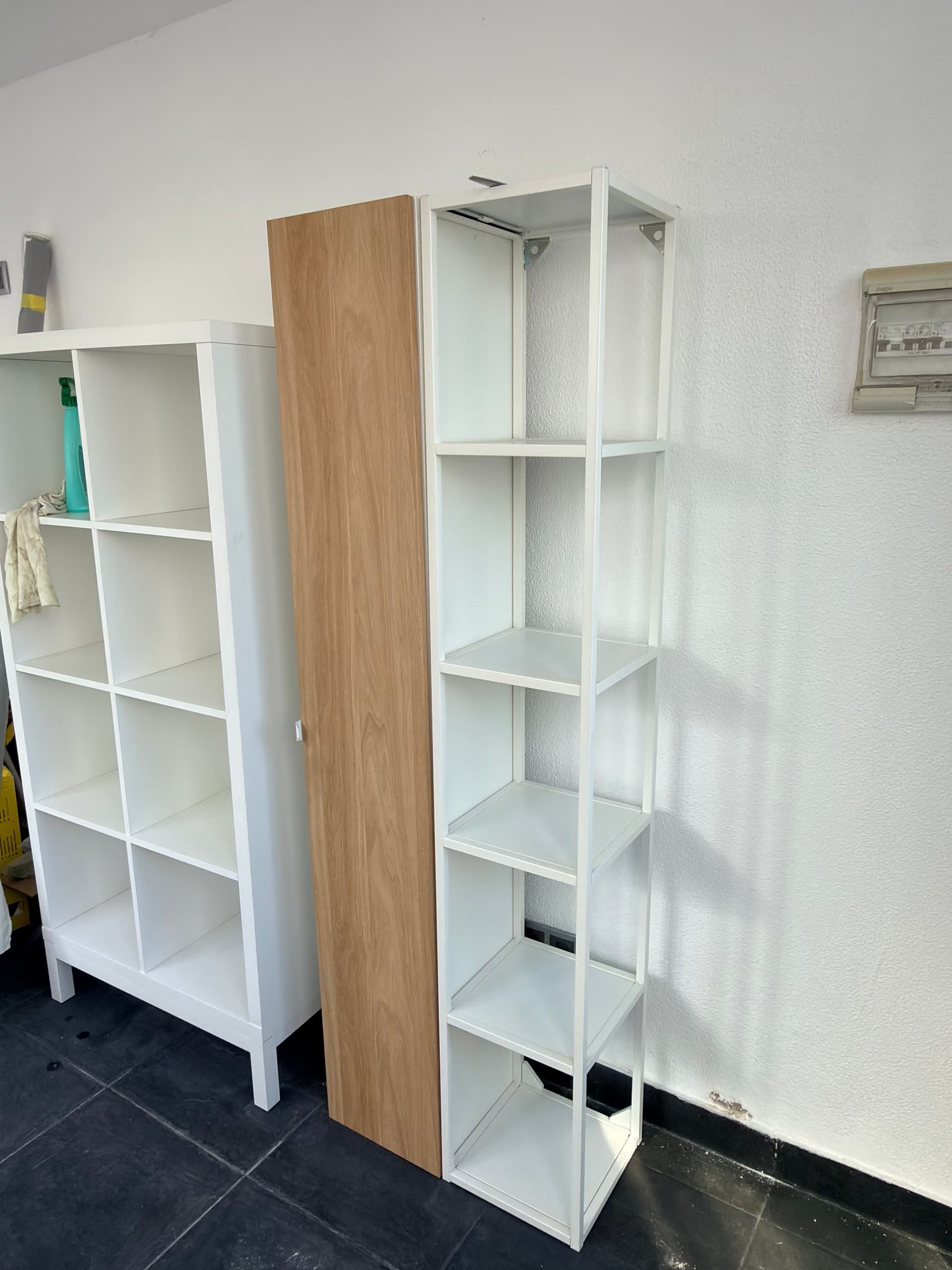 ENHET - CONJUNTO high fr w shelves, white, 30x30x180 cm