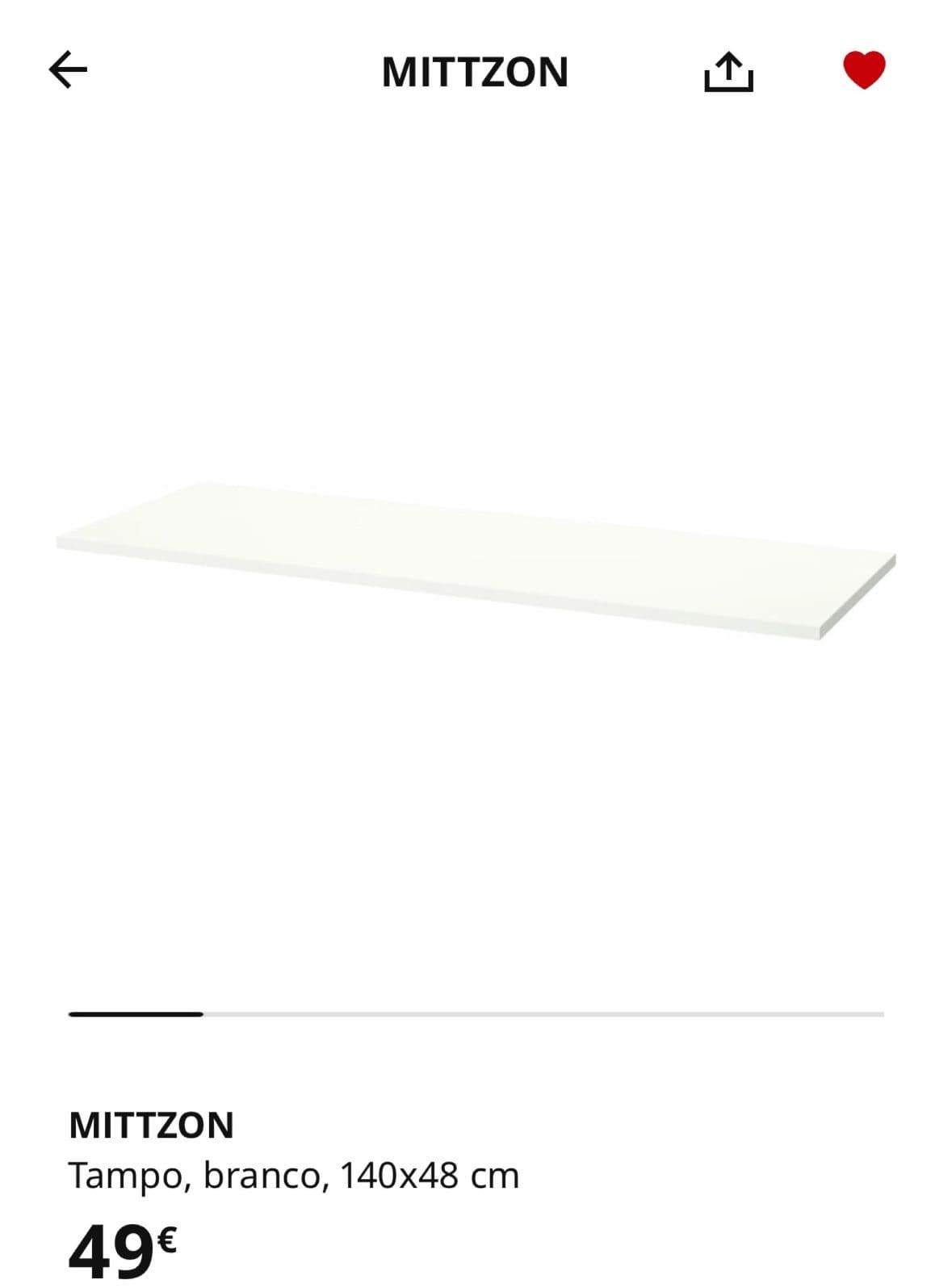 MITTZON mesa de reuniões, branco, 120x108x75 cm