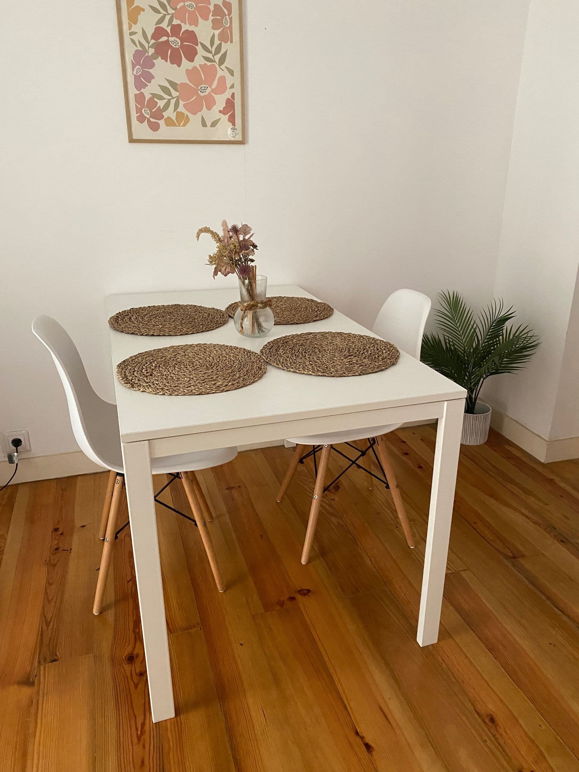 VIHALS table, white/white, 125x74 cm