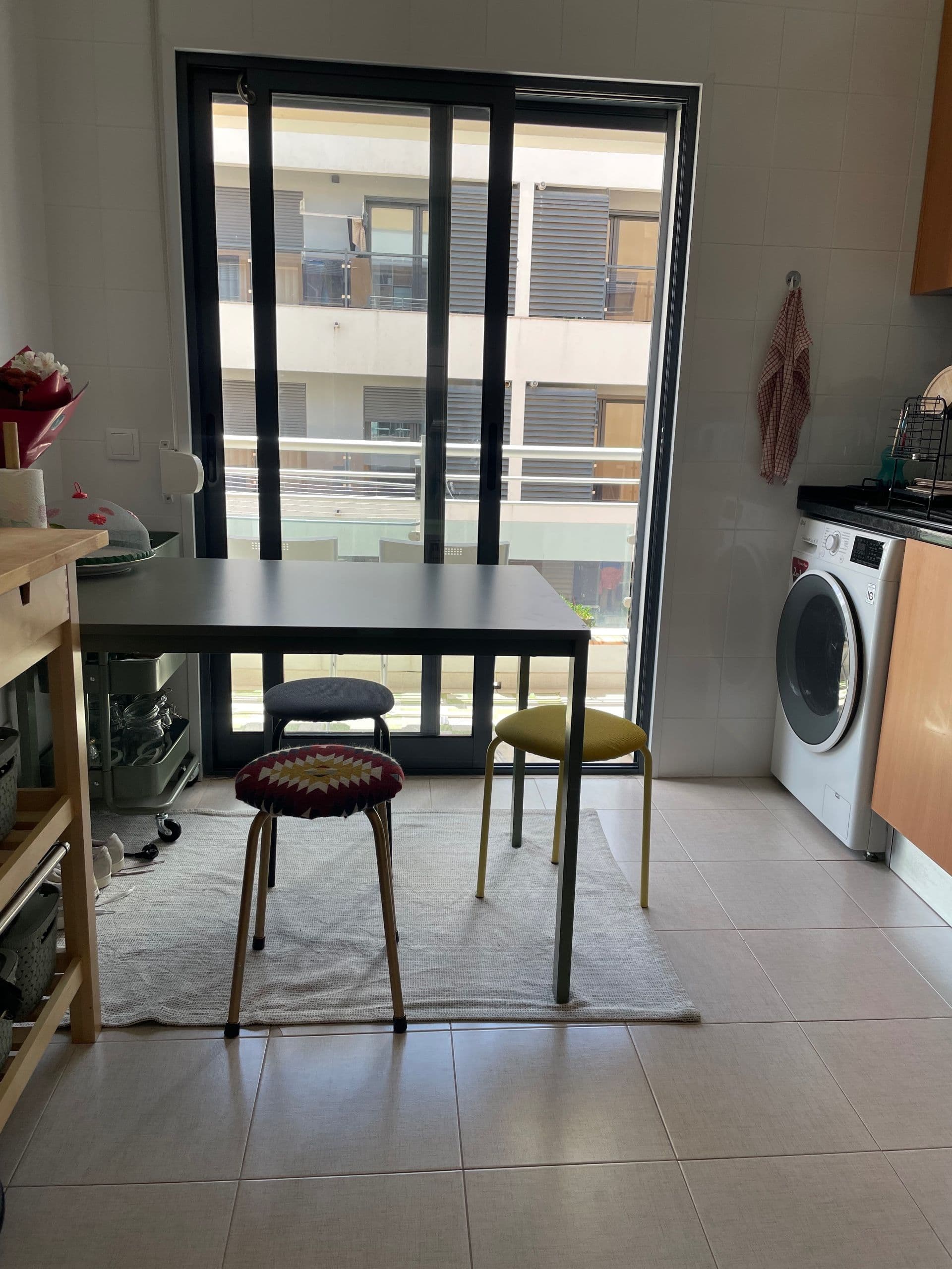 FÖRHÖJA Kitchen trolley, birch, Length: 100 cm