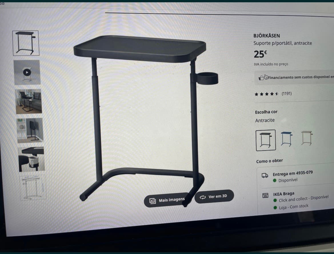 BJÖRKÅSEN laptop stand, anthracite