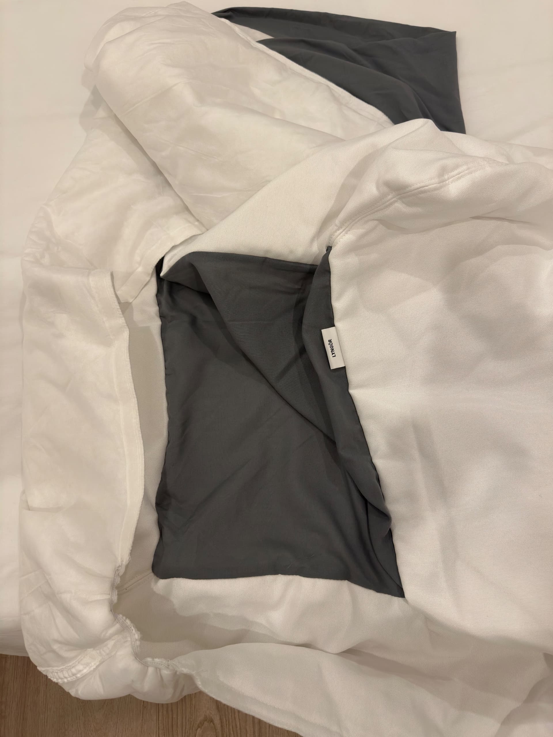 LYNGÖR - BRANCO cover, dark grey, 140x200 cm