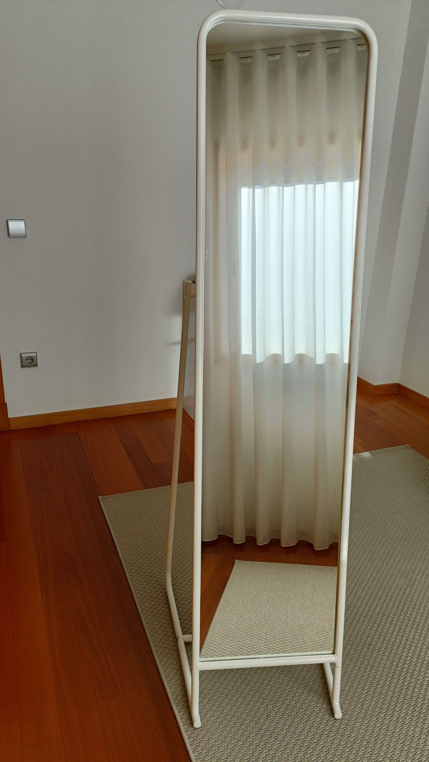 KNAPPER standing mirror, white, 48x160 cm