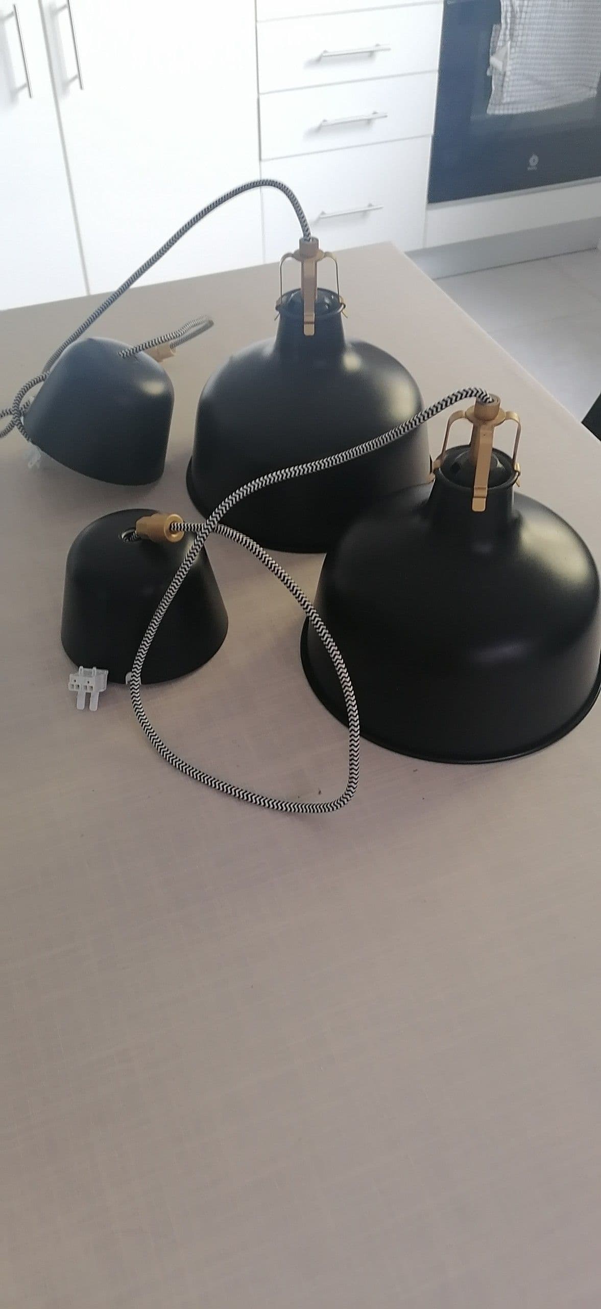 RANARP Candeeiro suspenso, preto, 38 cm