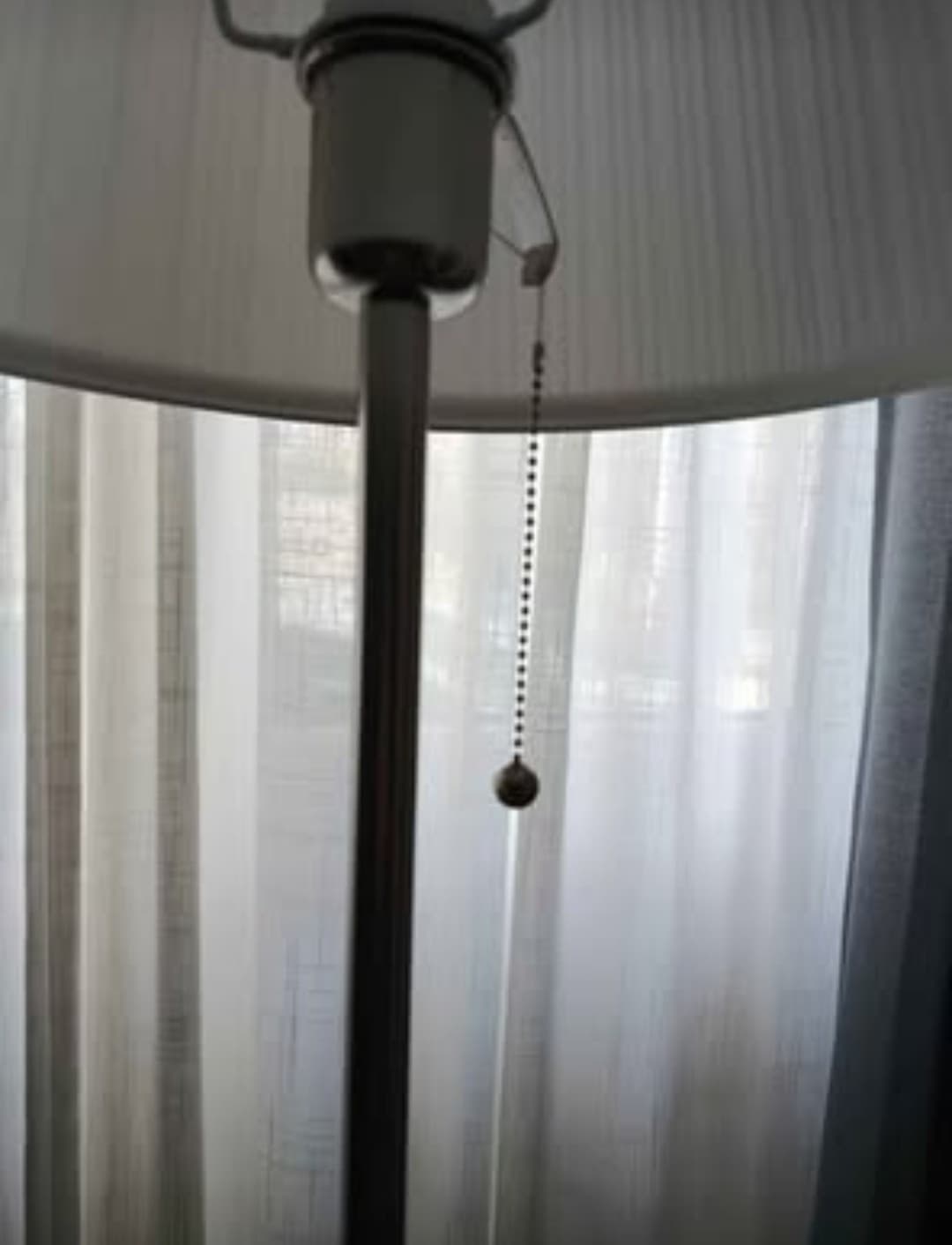 ÅRSTID Floor lamp, nickel-plated, white, Max.: 100 W