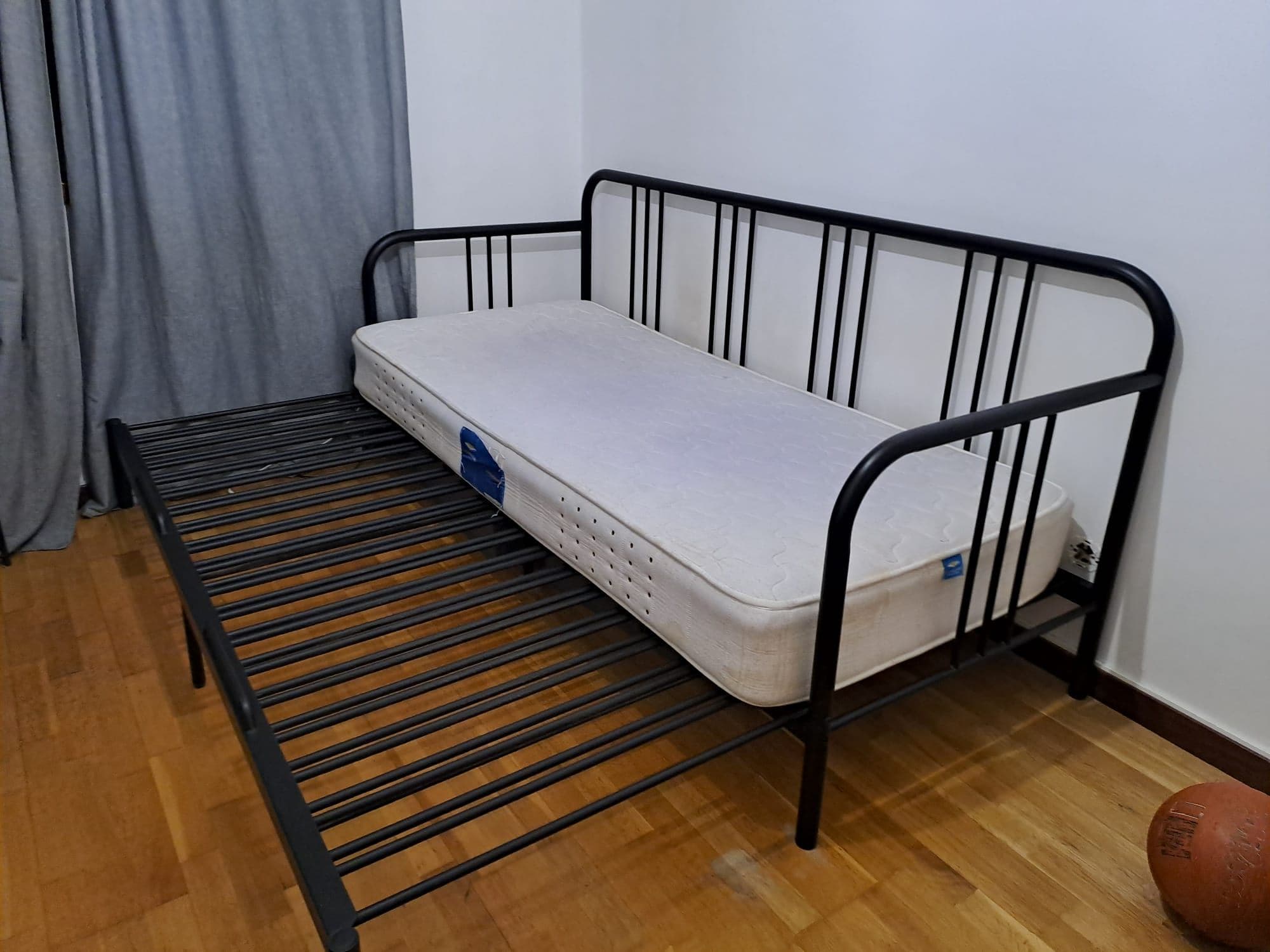 FYRESDAL Day-bed frame, black, 80x200 cm