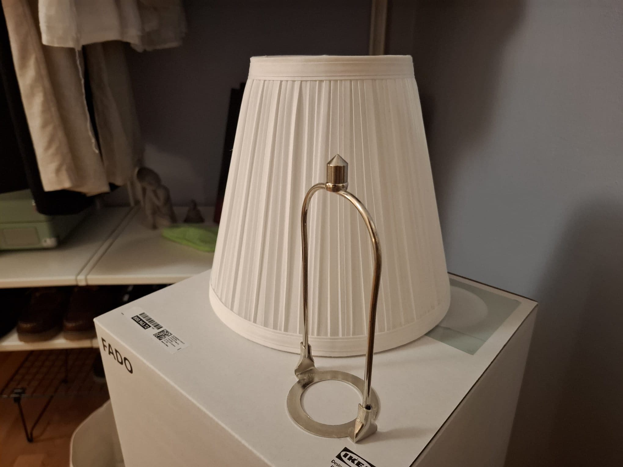 MYRHULT Abajur, branco, Altura: 24 cm