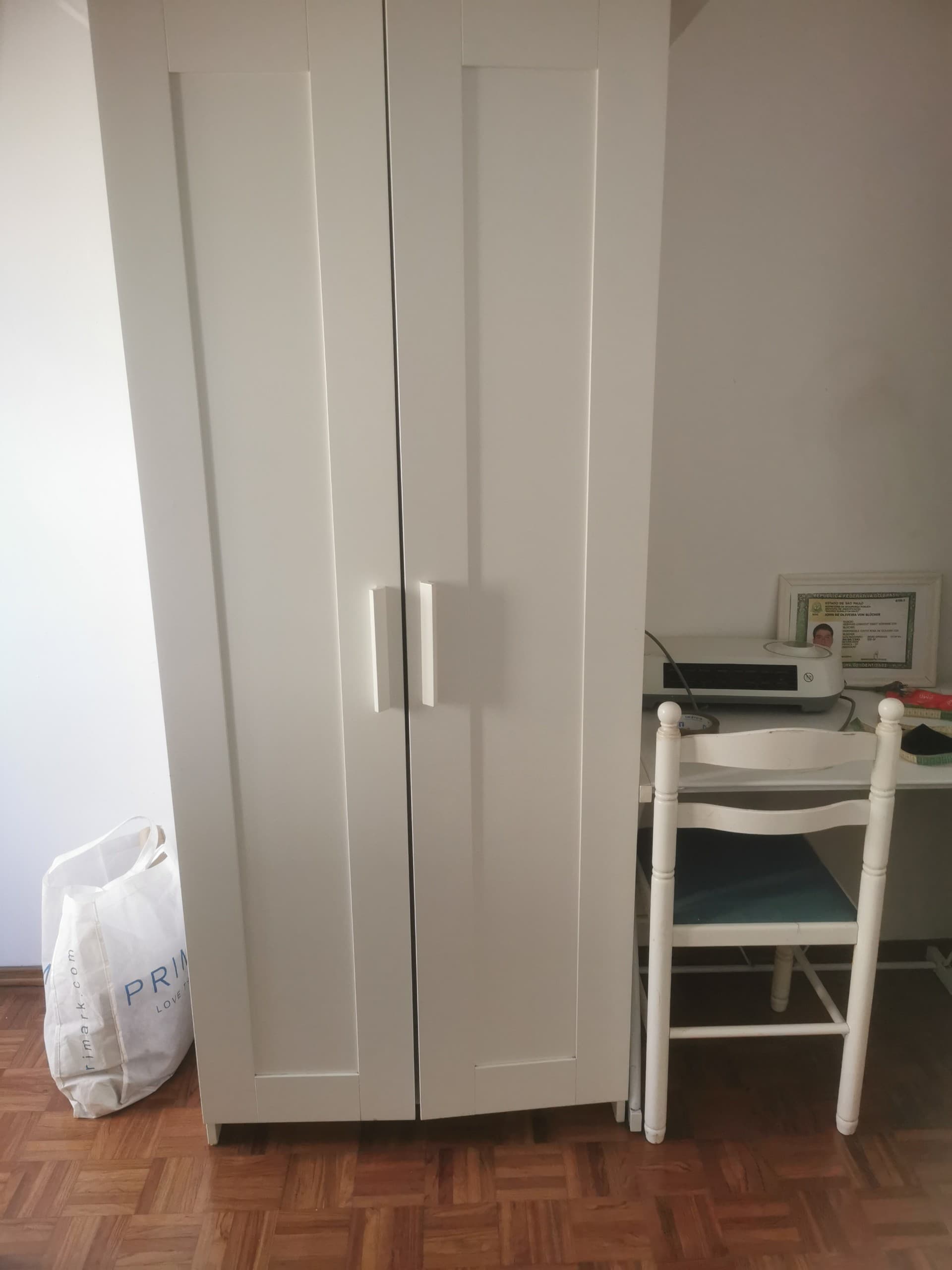 BRIMNES Roupeiro c/2 portas, branco, 78x190 cm