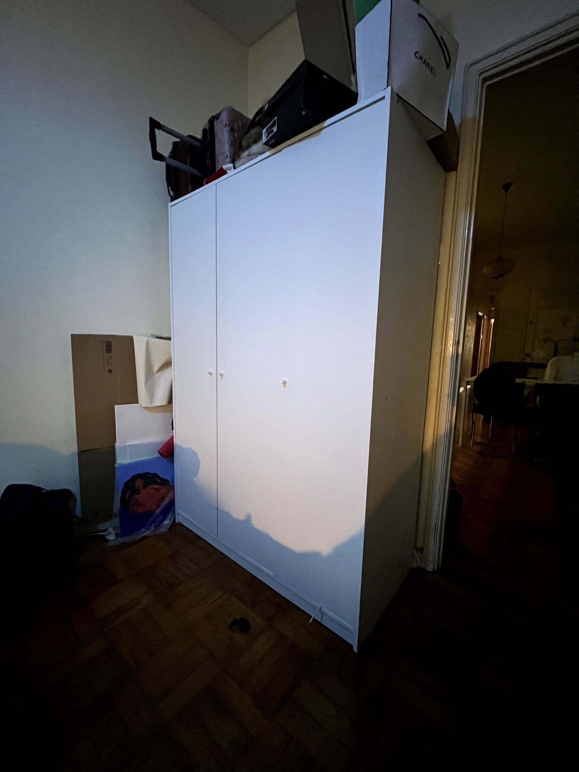 KLEPPSTAD roupeiro c/3 portas, branco, 117x55x176 cm