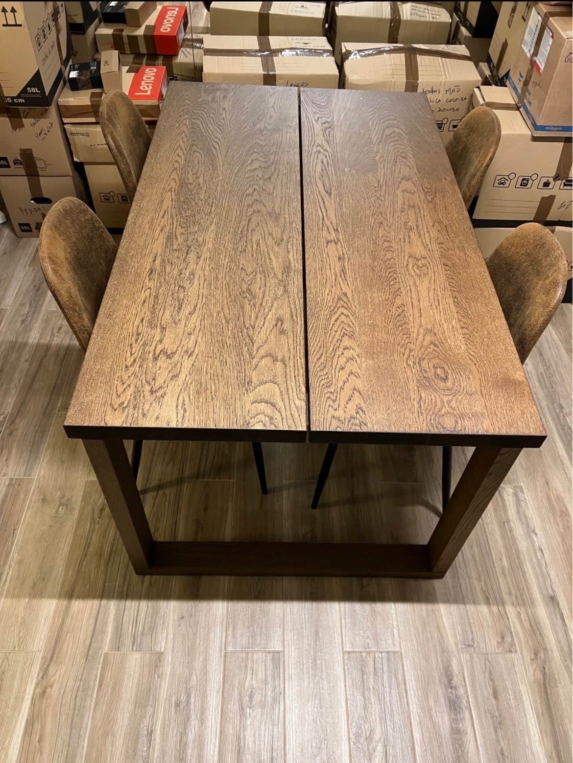 MÖRBYLÅNGA Table, oak veneer brown stained, Length: 140 cm
