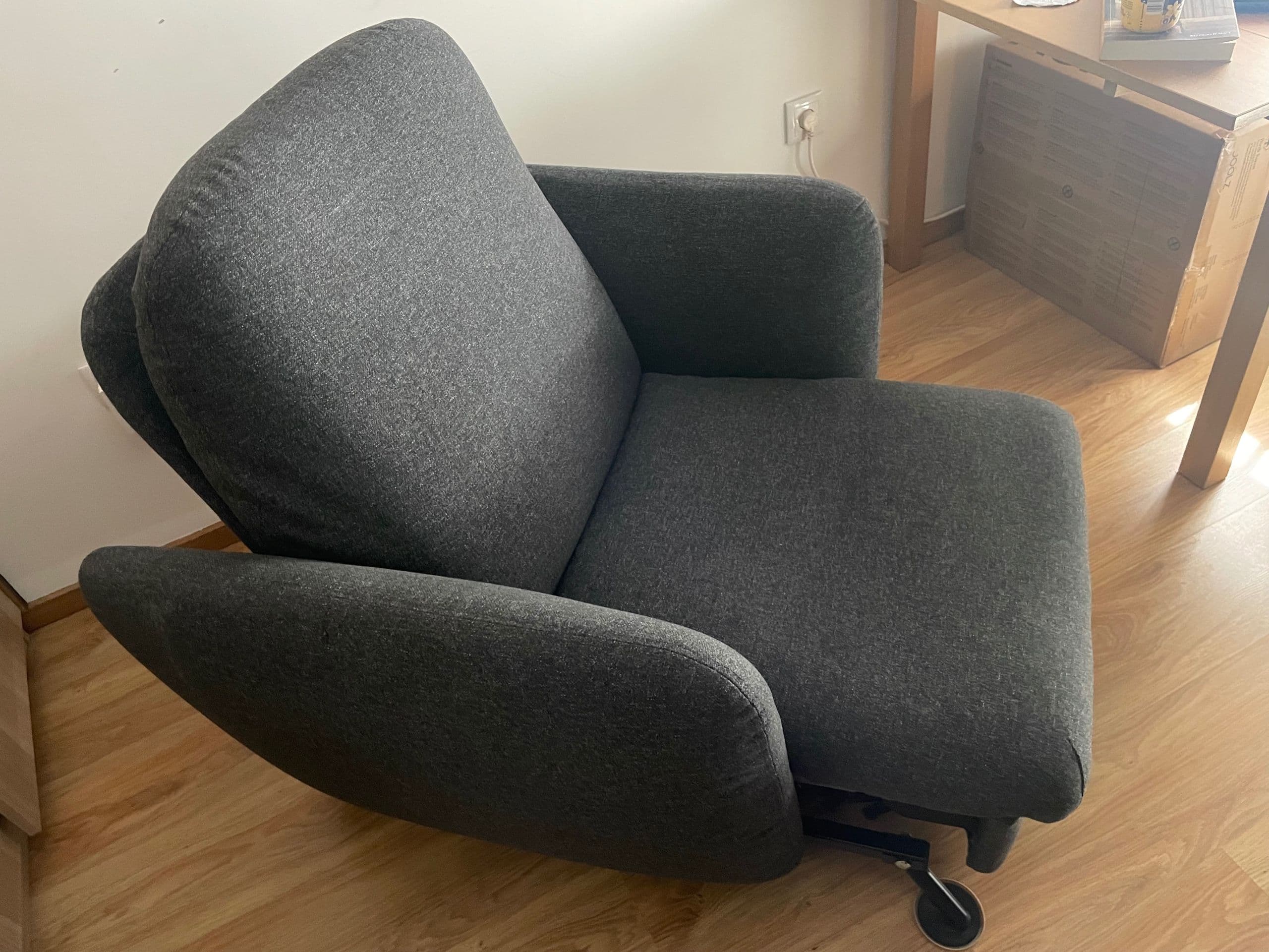 EKOLSUND recliner, Gunnared dark grey