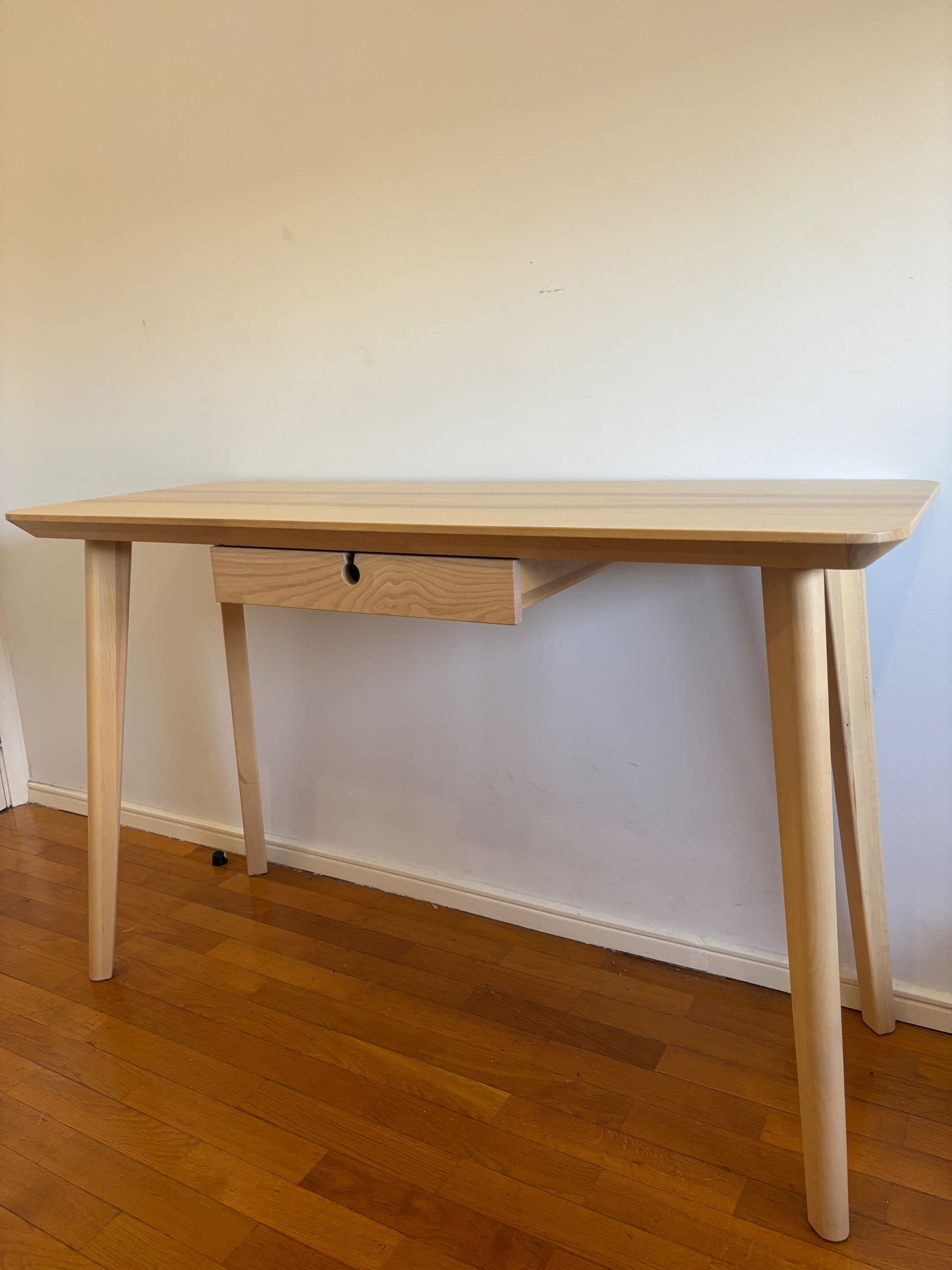 LISABO Desk, ash veneer, 118x45 cm