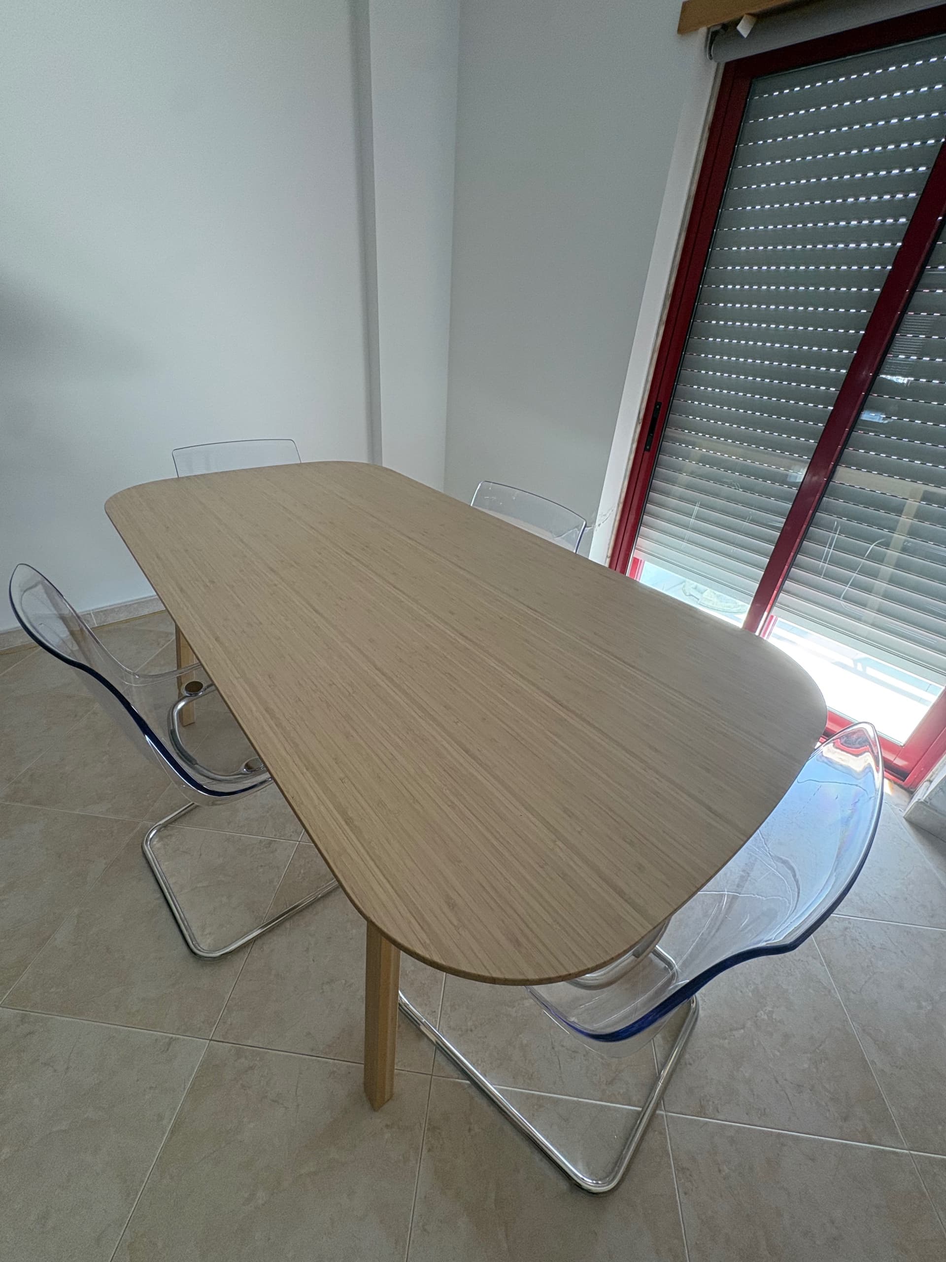 VOXLÖV dining table, light bamboo, 180x90 cm