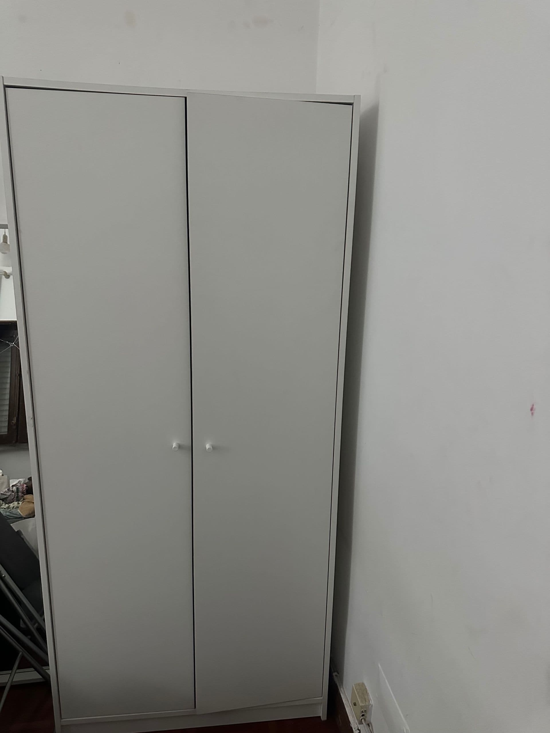 KLEPPSTAD Wardrobe with 2 doors, white, Width: 79 cm