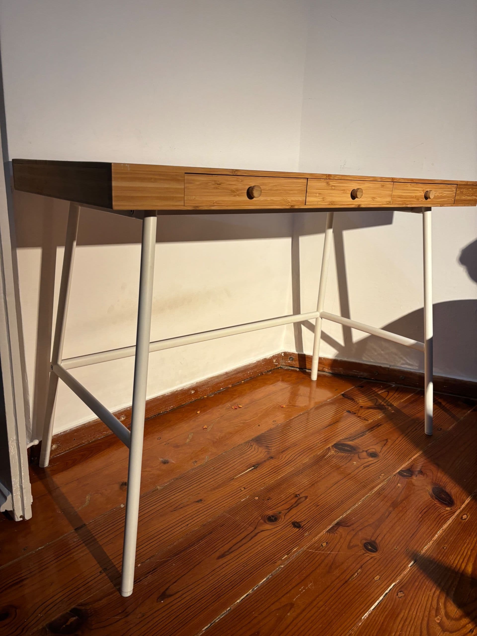 LILLÅSEN Desk, bamboo, 102x49 cm