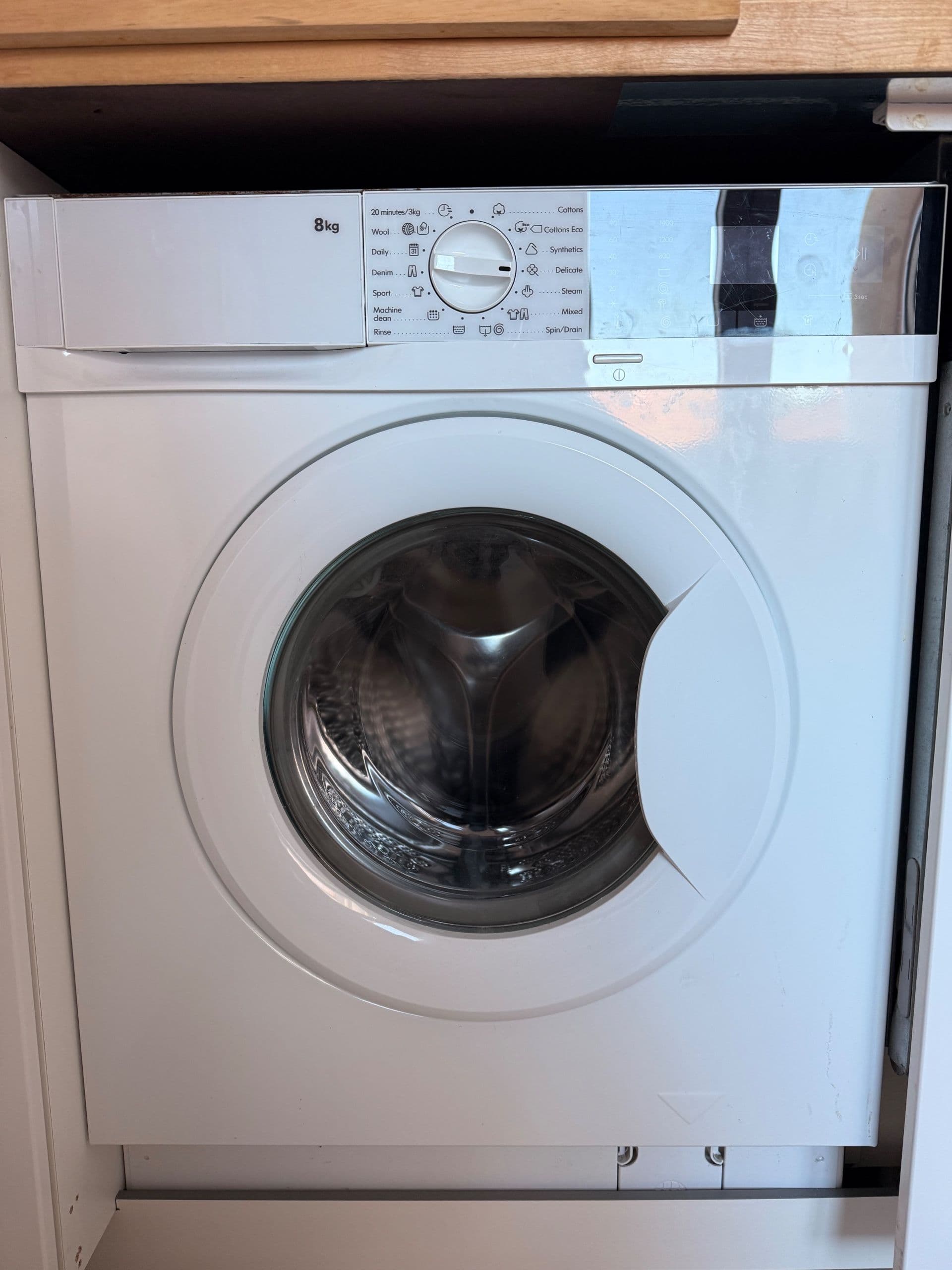 TVÄTTAD integrated washing machine, white